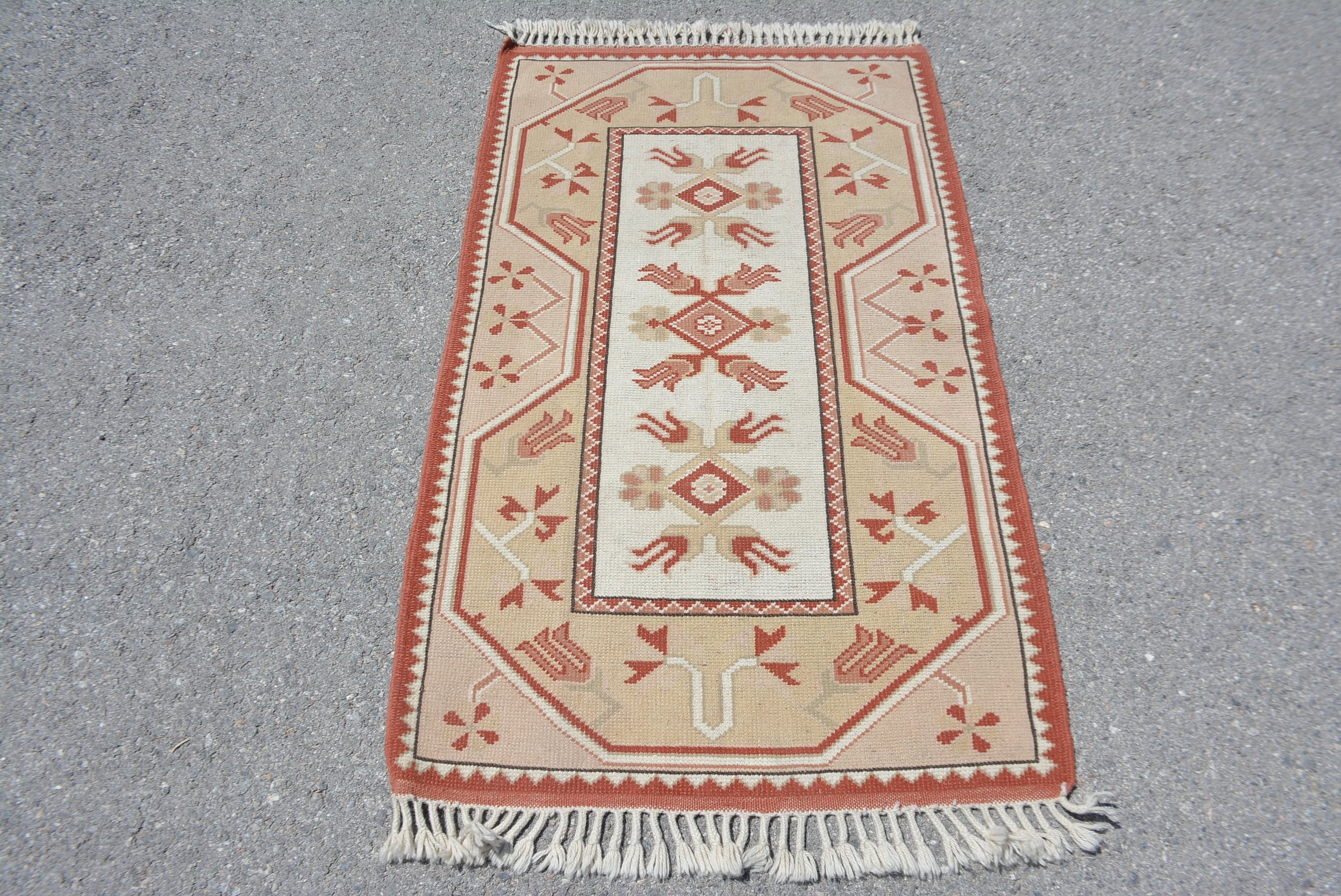 Vintage Halılar, Yer Halıları, Türk Halıları, Banyo Paspası Boho Halıları, Çocuk Odası Halıları, Yün Halı, Kapı Paspası Halısı, Yatak Odası Halıları, 2,7x4,5 ft Küçük Halılar