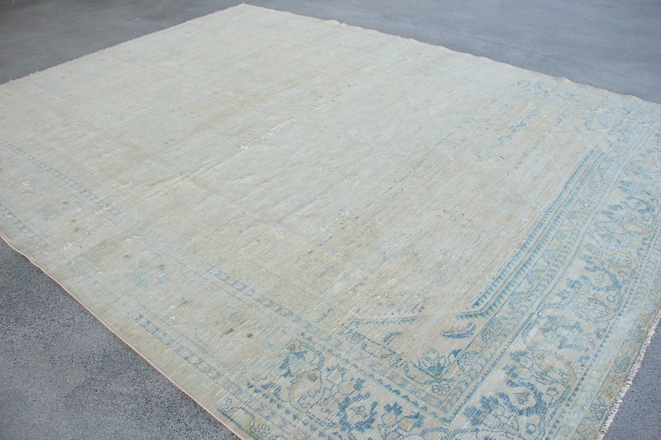 Turkish Rug, Vintage Rugs, Organic Rugs, Flatweave Rug, Beige Floor Rugs, Cool Rug, 9.6x12.7 ft Oversize Rugs, Living Room Rug, Salon Rugs