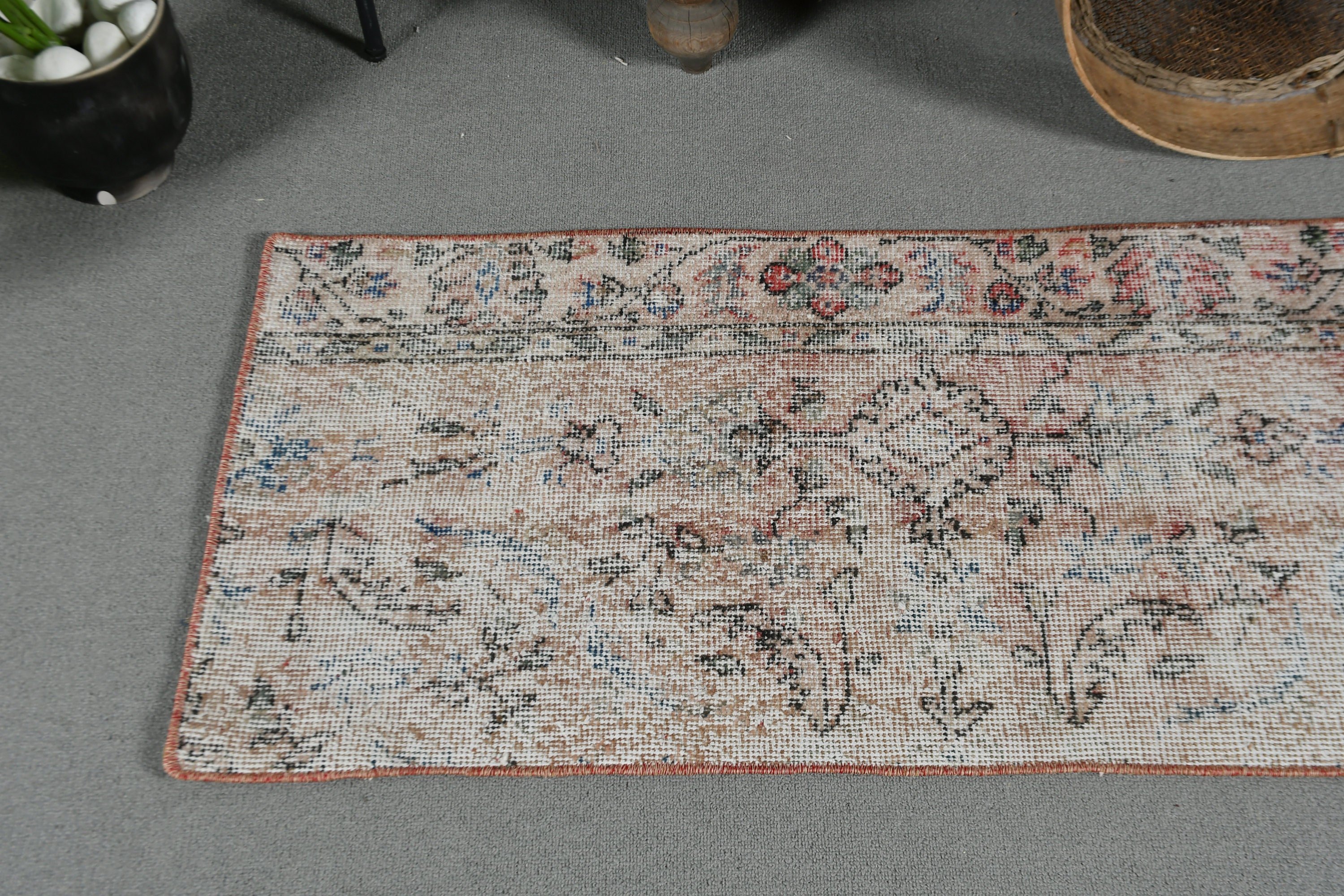 Fas Halıları, Türk Halısı, Bej Fas Halısı, 1.6x5.3 ft Runner Halıları, Türkiye Halısı, Merdiven Halıları, Antika Halı, Mutfak Halıları, Vintage Halılar