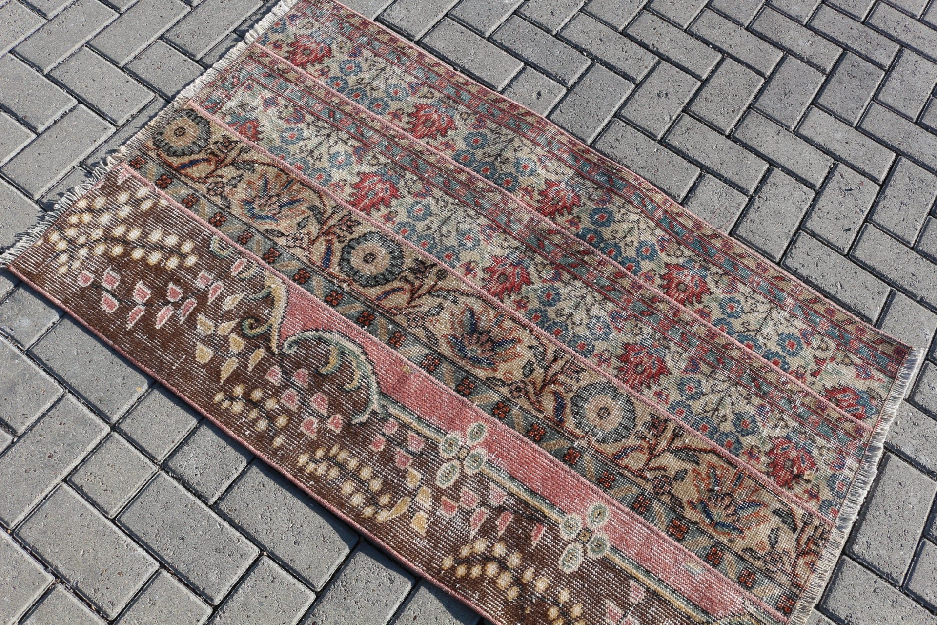 Vintage Rug, Bedroom Rug, Kitchen Rug, Bath Rugs, Door Mat Rugs, Office Rugs, 2.7x4.3 ft Small Rug, Turkish Rugs, Brown Home Decor Rugs