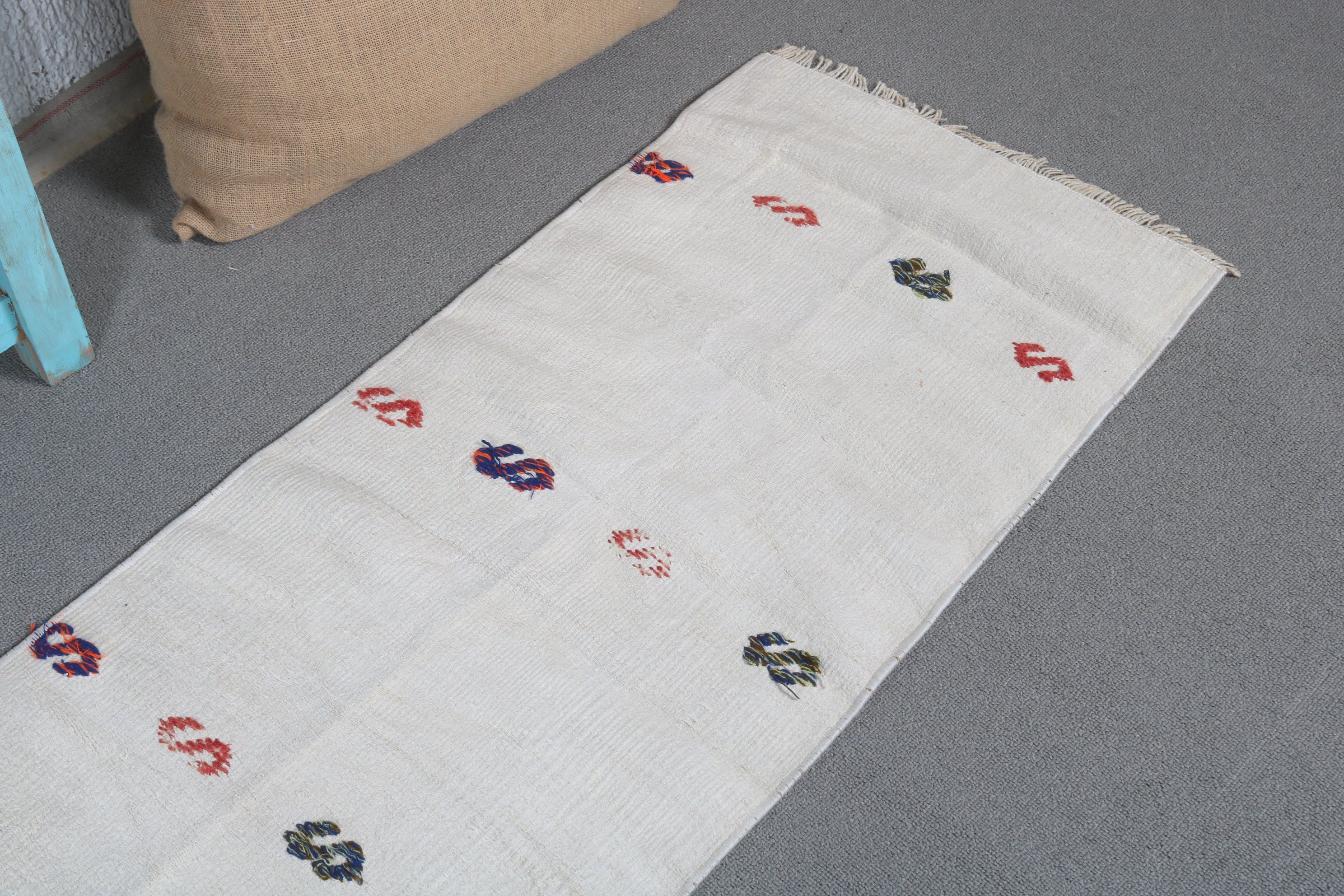 Oryantal Halılar, Koridor Halısı, Merdiven Halıları, 1.4x8.9 ft Runner Halısı, Mutfak Halısı, Kilim, Vintage Halılar, Türk Halısı, Soluk Halı, Beyaz Fas Halısı