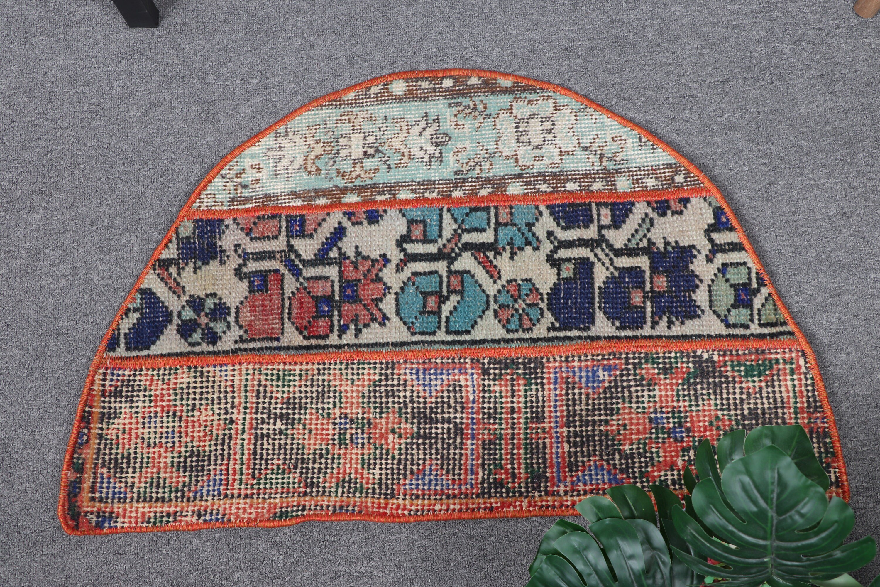 Fas Halıları, Vintage Halı, Mutfak Halısı, Banyo Halısı, Yer Halısı, Türk Halıları, Kırmızı Anadolu Halısı, Banyo Halıları, 2,5x1,5 ft Küçük Halı