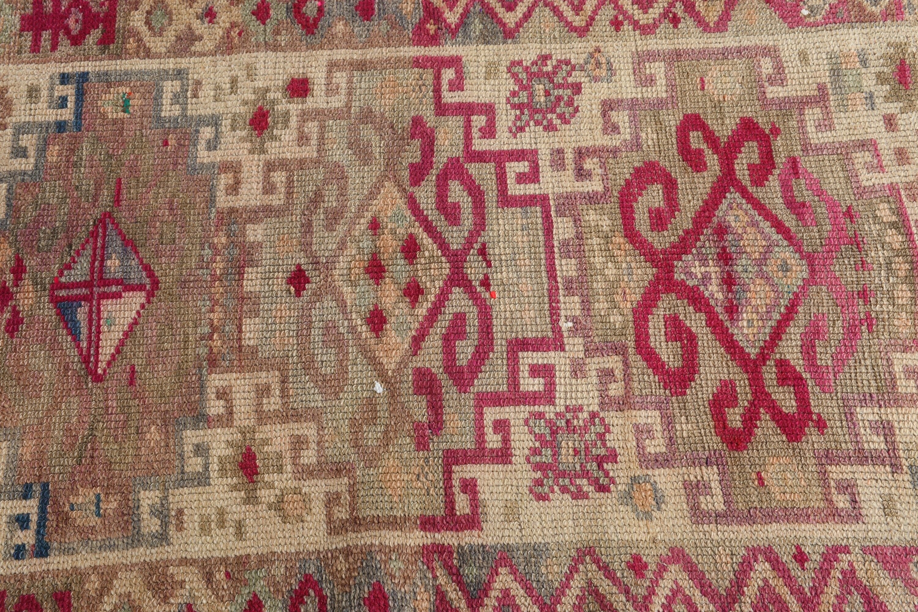 Stair Rug, Oriental Rug, Pink Home Decor Rug, 2.6x11.2 ft Runner Rug, Art Rug, Rugs for Corridor, Turkish Rugs, Vintage Rugs, Anatolian Rug