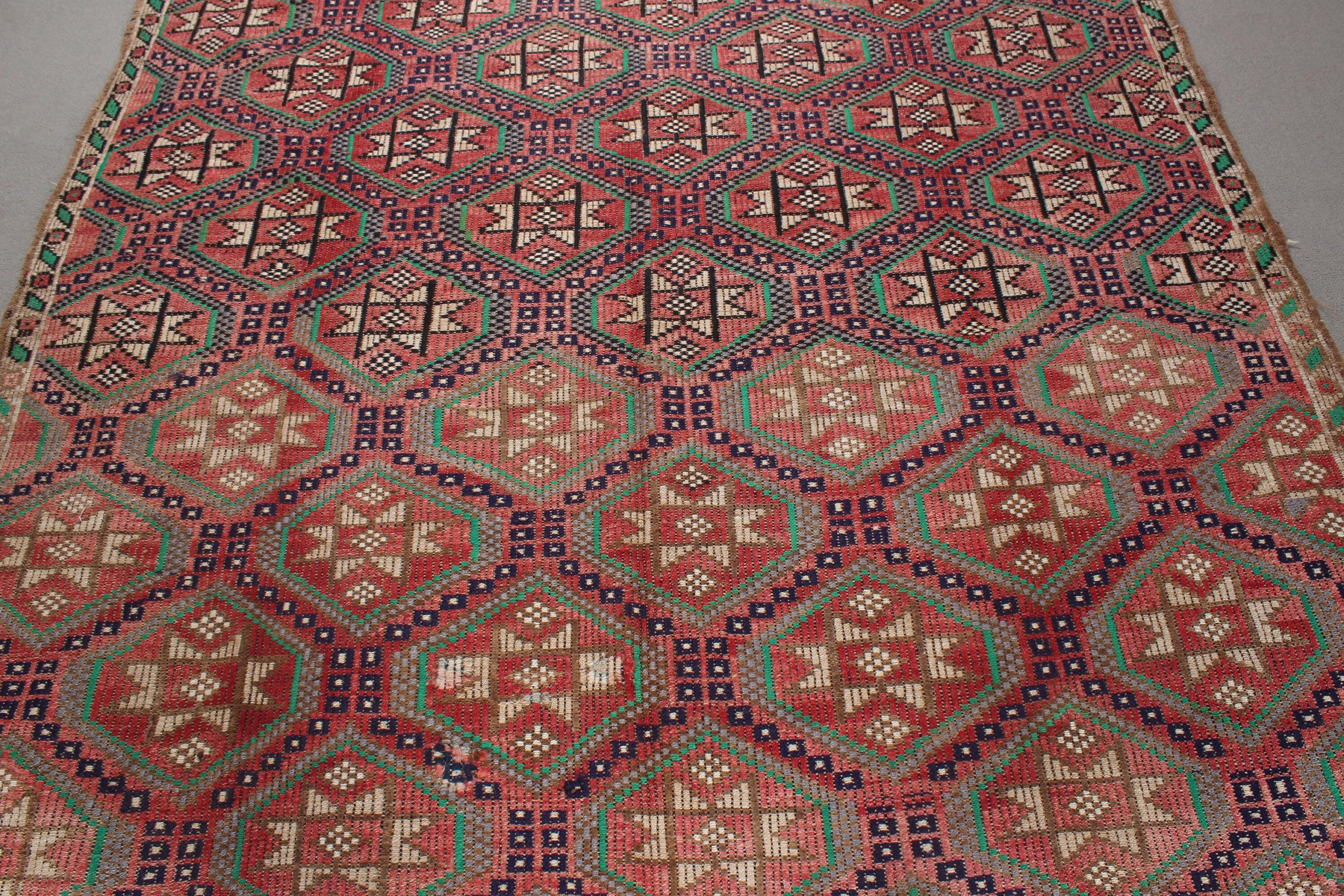 Dekoratif Halı, Mavi Yatak Odası Halıları, Oryantal Halılar, 6,5x8,7 ft Büyük Halılar, Kilim, Vintage Halılar, Büyük Oushak Halısı, Türk Halıları, Anadolu Halısı