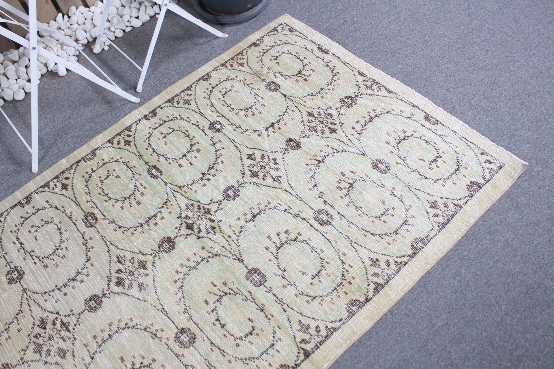 Nursery Rug, Moroccan Rug, Beige Kitchen Rug, 3.6x6.4 ft Accent Rug, Kitchen Rug, Vintage Rugs, Bedroom Rug, Rugs for Kitchen, Turkish Rug