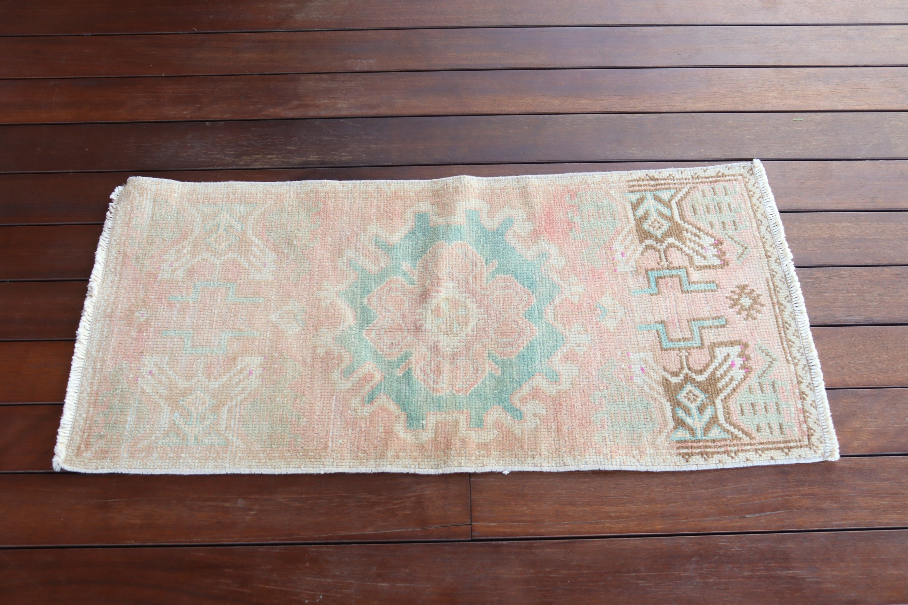 Vintage Rug, Boho Rug, Modern Rug, Turkish Rugs, Beige Cool Rug, Floor Rugs, Bathroom Rug, Nursery Rug, Rugs for Bath, 1.5x3 ft Small Rugs