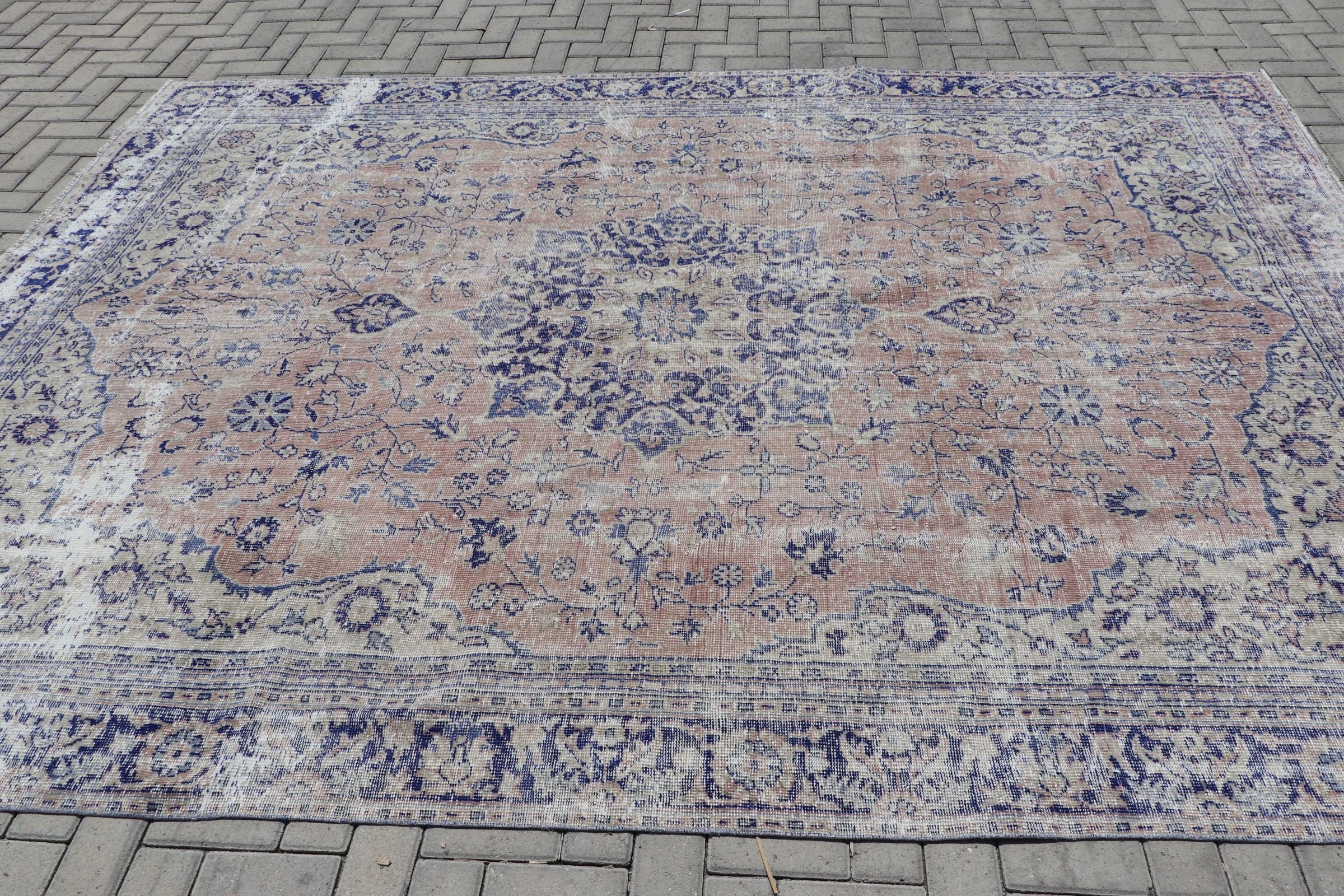 Vintage Halı, Türk Halıları, Oturma Odası Halıları, Düz Dokuma Halılar, Fas Halısı, Antika Halı, 8.2x11 ft Büyük Boy Halılar, Salon Halısı, Pembe Havalı Halılar