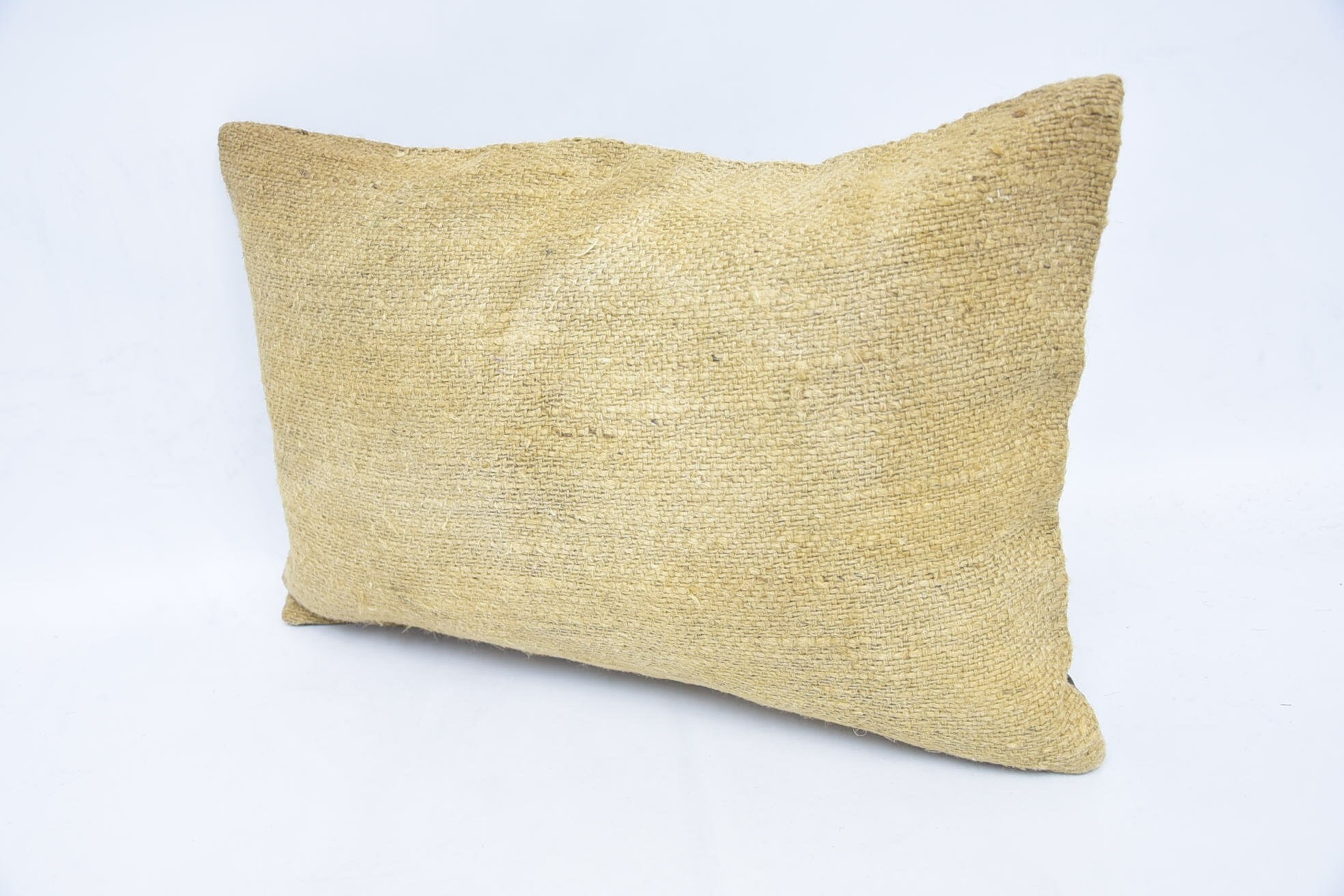Interior Designer Pillow, Kilim Cushion Sham, 16"x24" Beige Cushion Case, Decorative Throw Cushion Cover, Pillow for Couch