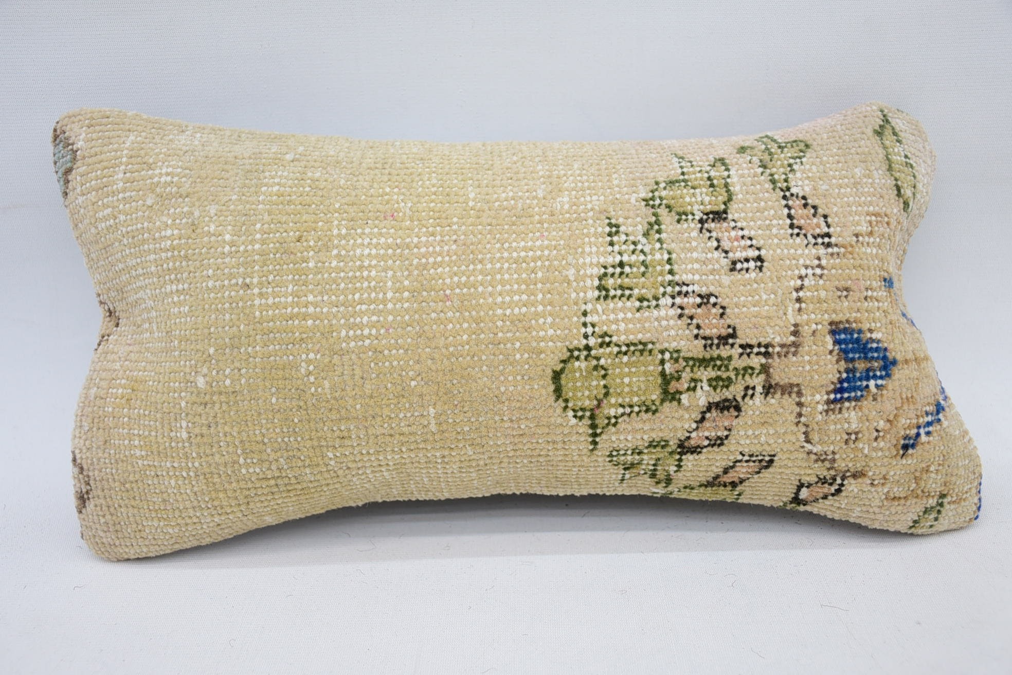 8"x16" Beige Cushion, Wholesale Pillow Cover, Handmade Kilim Cushion, Turkish Pillow, Aesthetic Cushion, Vintage Pillow