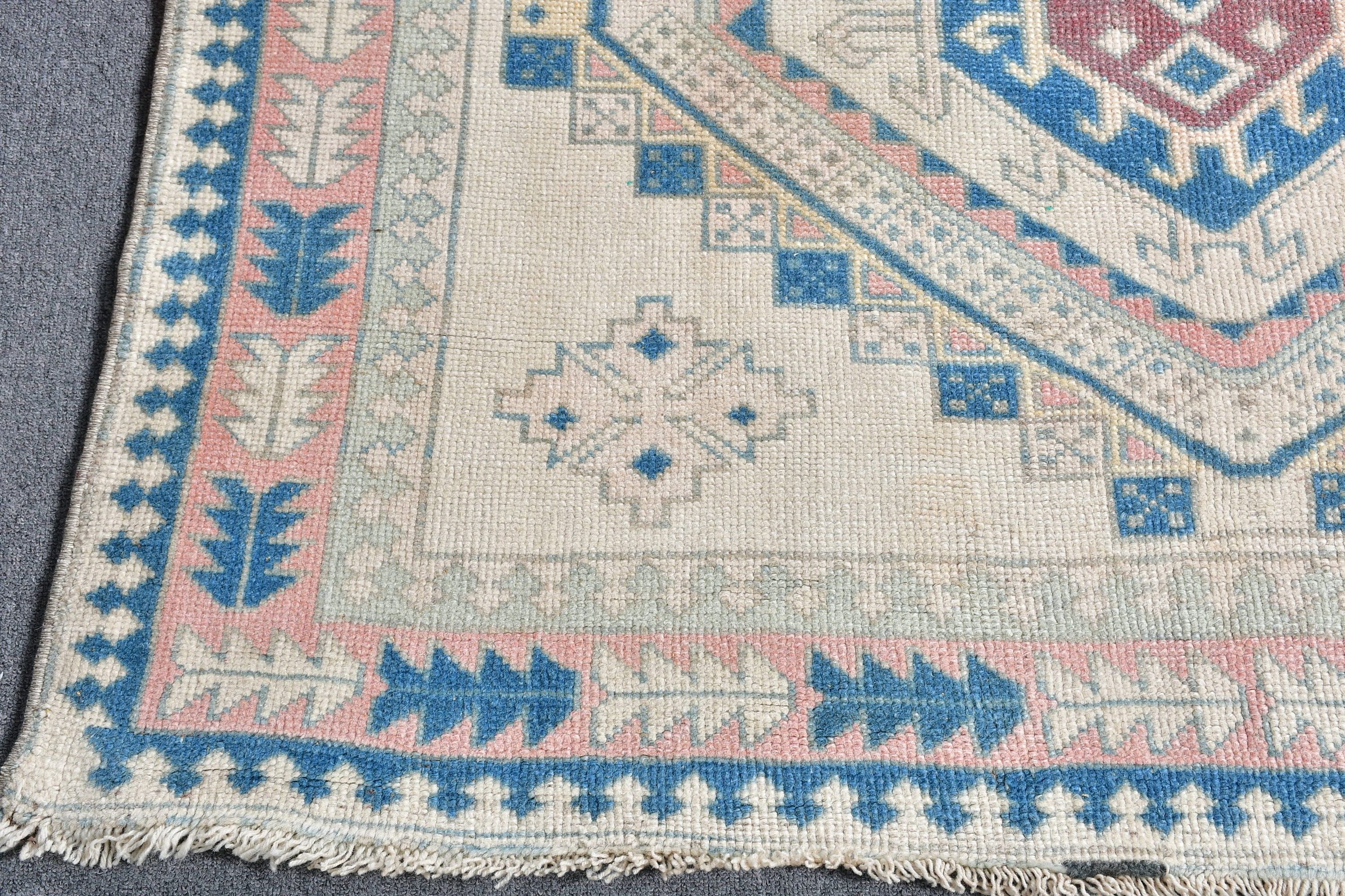 Oushak Halıları, Vintage Halı, Oturma Odası Halıları, Türk Halısı, Oryantal Halı, 4,2x7,4 ft Alan Halısı, Pastel Halı, Alan Halıları, Bej Anadolu Halısı