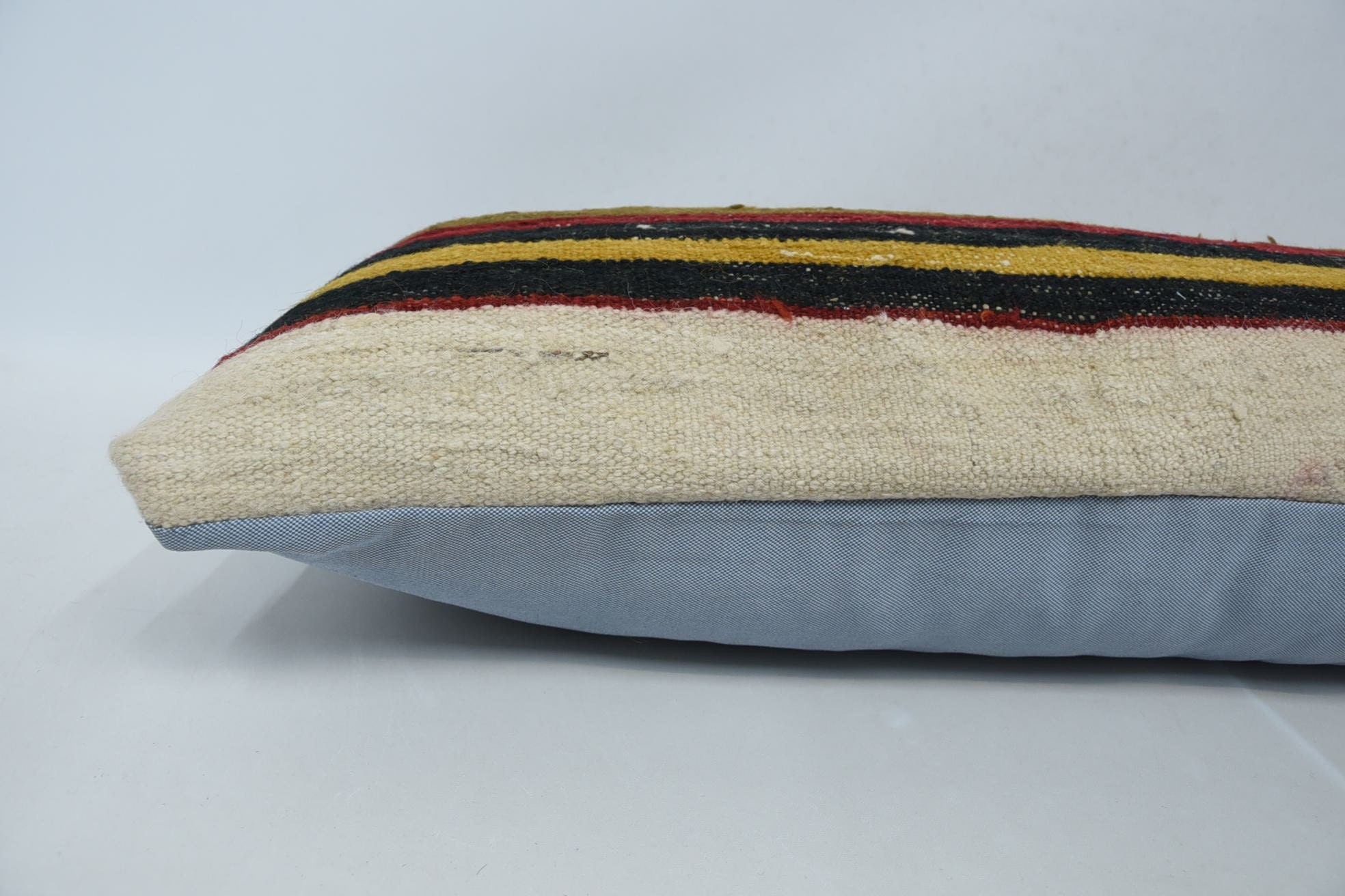 Aztec Pillow, Interior Designer Pillow, 16"x48" Red Pillow Case, Vintage Kilim Pillow, Ethnical Kilim Rug Pillow, Yoga Cushion