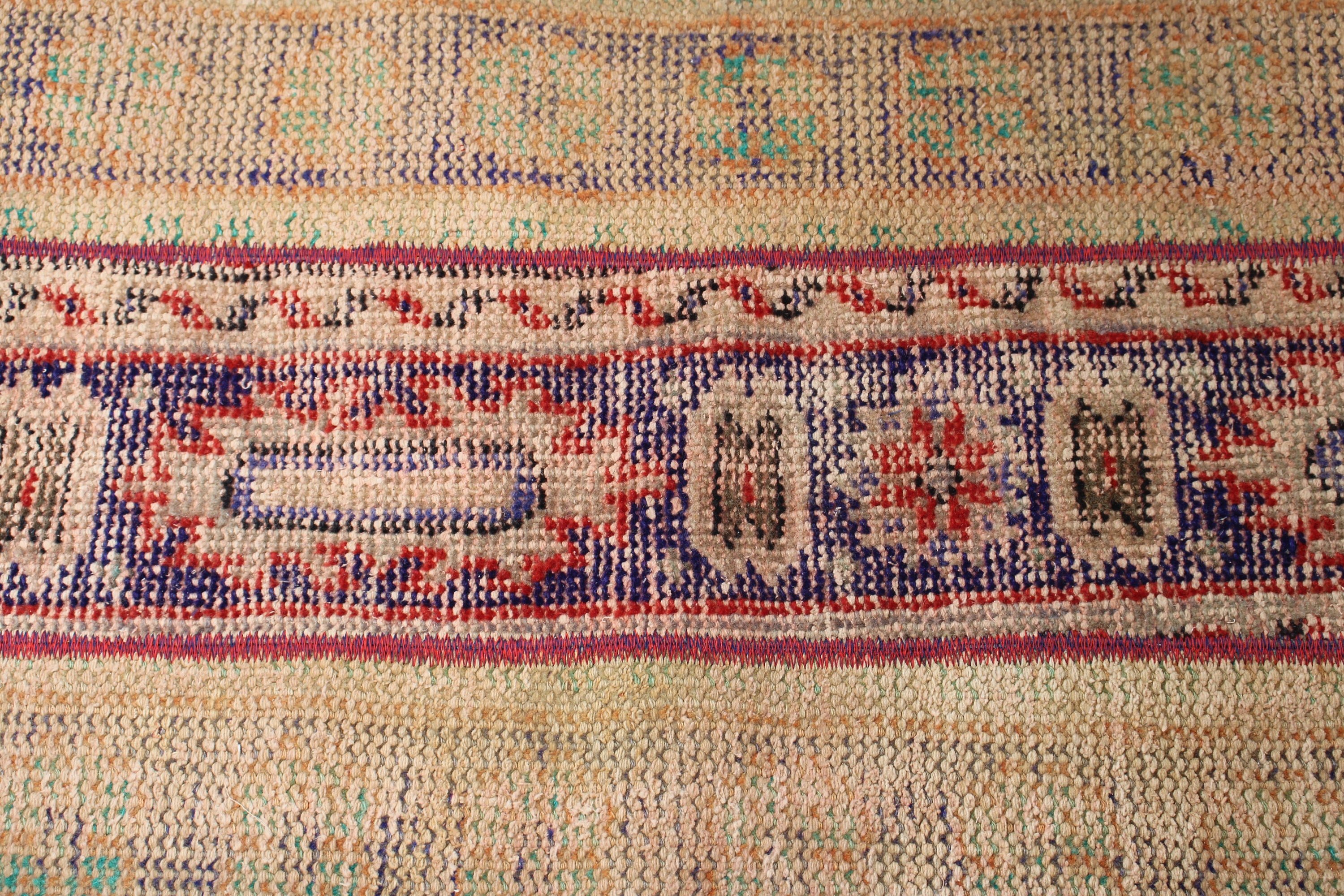 Koridor Halısı, Koridor Halıları, Vintage Halı, Oushak Halıları, Türk Halısı, Yer Halısı, Mutfak Halısı, 1.9x6.2 ft Runner Halısı, Turuncu Yatak Odası Halısı