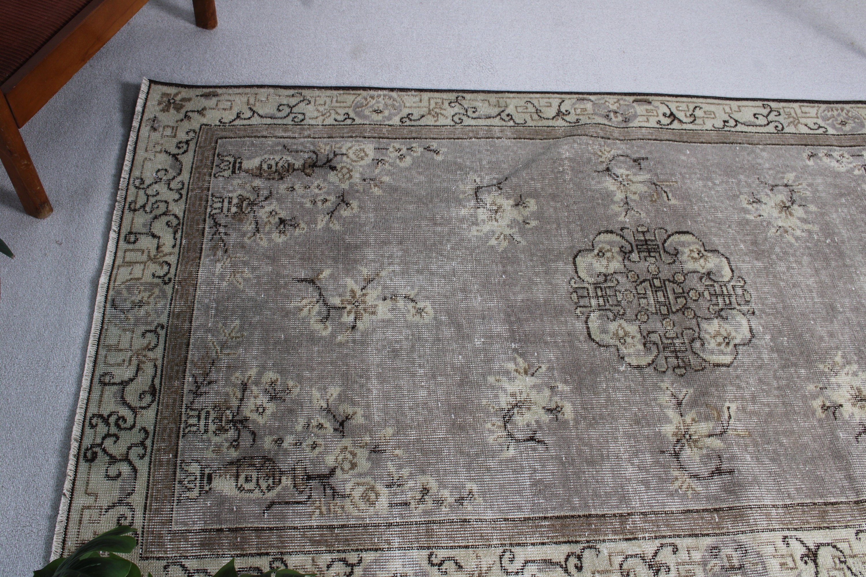 Boho Bölgesi Halıları, Türk Halıları, Lüks Halı, Yer Halısı, Vintage Halı, Yatak Odası Halıları, 3,7x6,6 ft Alan Halısı, Bej Nötr Halı, Fas Halıları