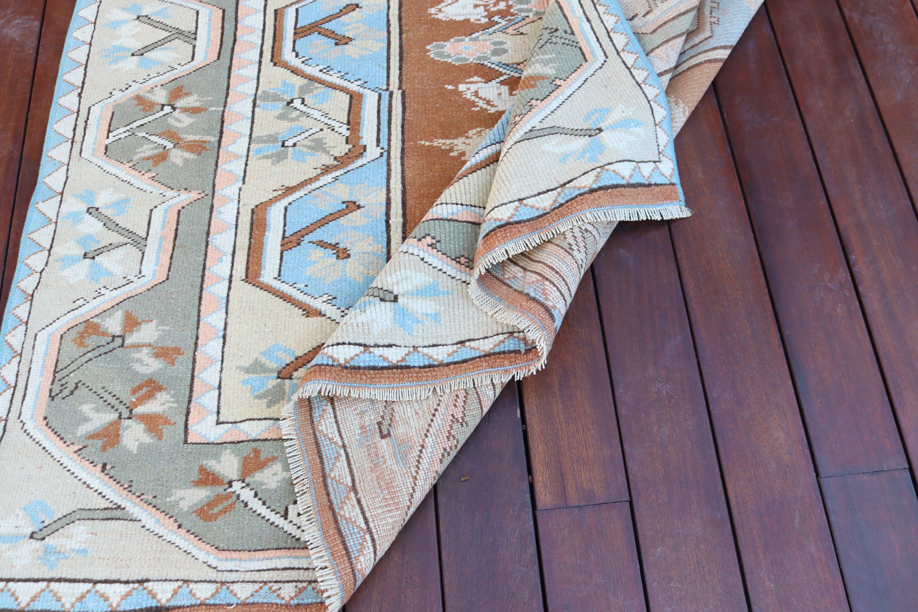 Geometric Rugs, Turkish Rugs, 4.4x6 ft Area Rugs, Vintage Rugs, Luxury Rugs, Floor Rugs, Kitchen Rugs, Moroccan Rug, Brown Moroccan Rug