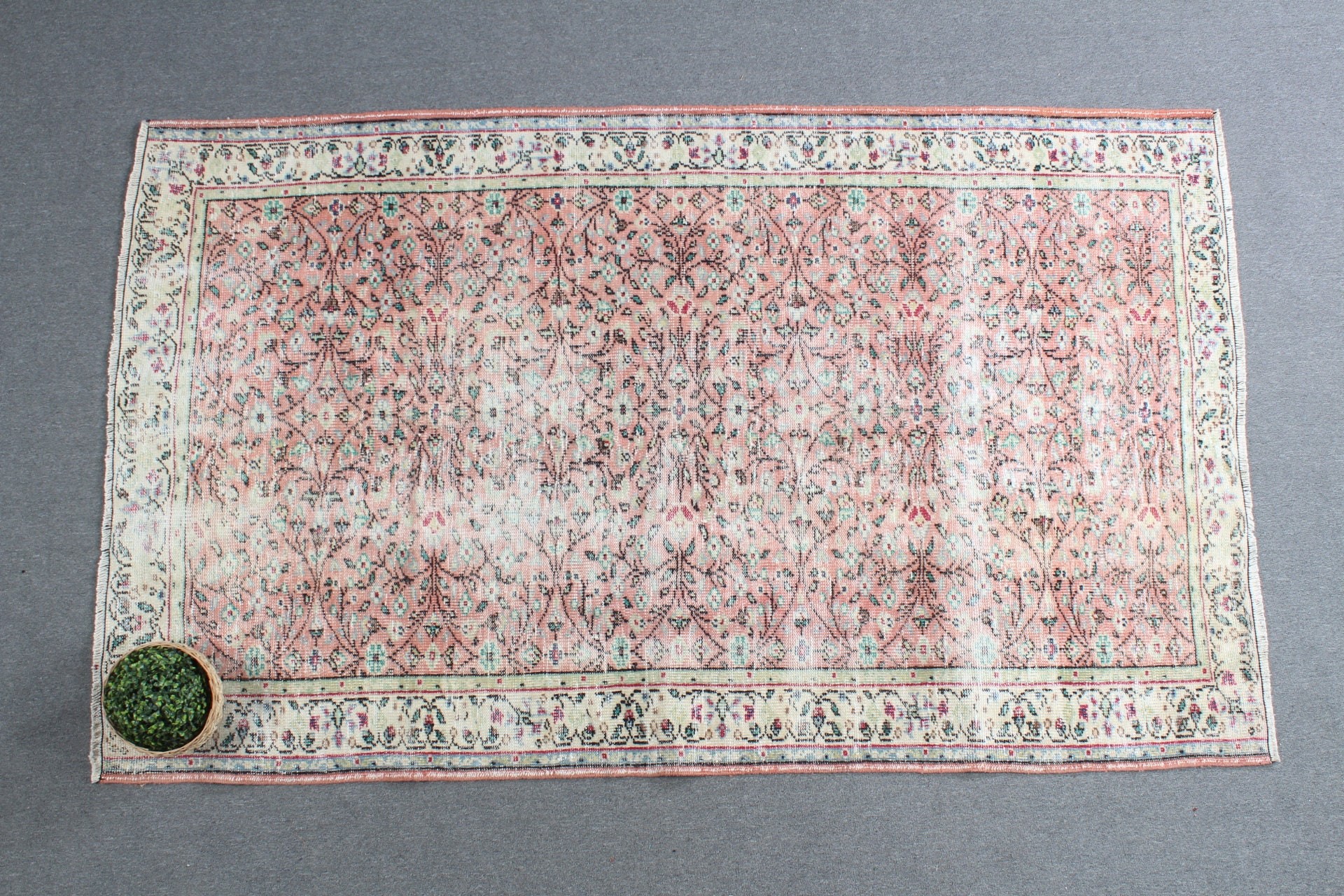 Bright Rug, Living Room Rug, 4.9x8.2 ft Large Rugs, Floor Rug, Cool Rug, Pink Moroccan Rug, Vintage Rugs, Turkish Rug, Dining Room Rugs