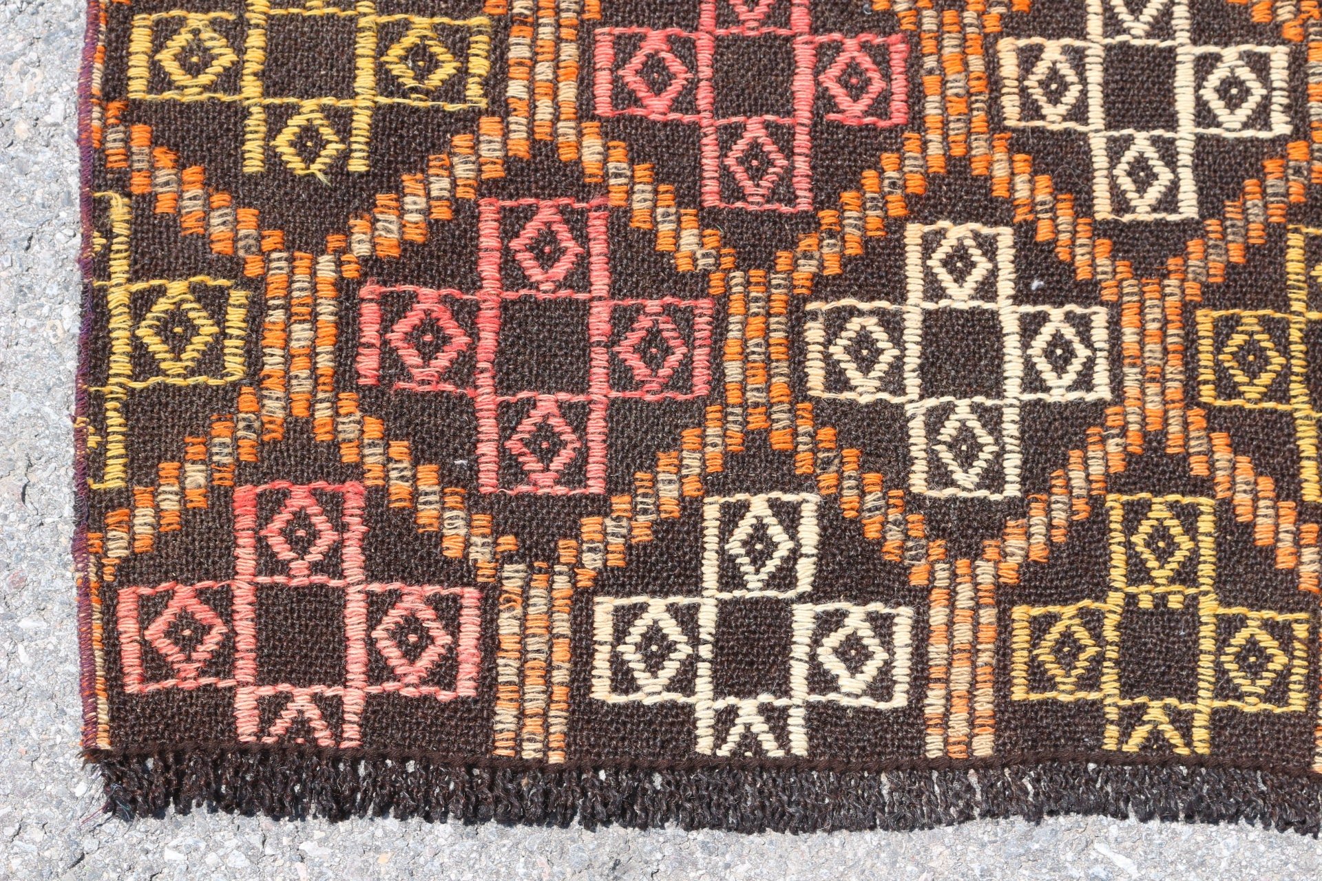 Mutfak Halısı, Türk Halısı, Yer Halıları, Mutfak Halıları, Vintage Halı, Merdiven Halısı, Soluk Halı, Siyah 2.4x8.4 ft Runner Halı, Kilim