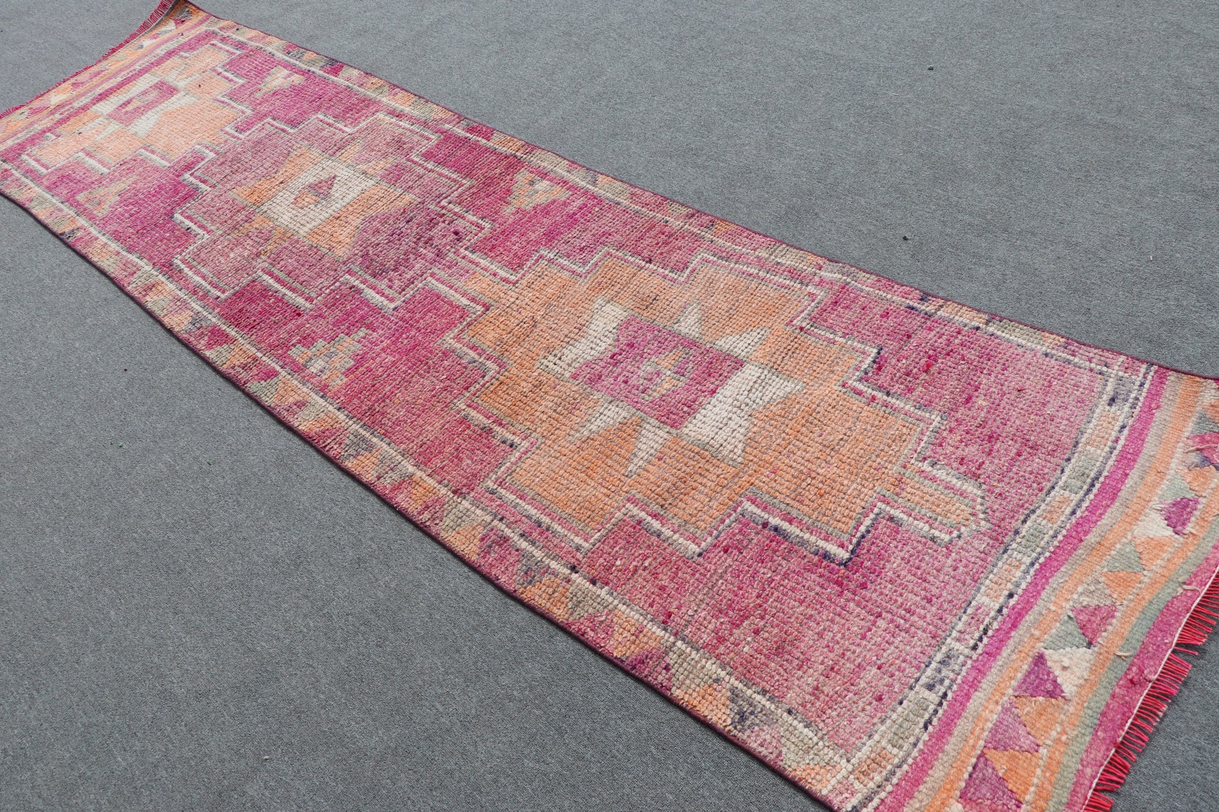 Vintage Rug, Home Decor Rug, Moroccan Rug, 2.9x10.8 ft Runner Rug, Corridor Rugs, Hallway Rug, Office Rugs, Turkish Rug, Pink Moroccan Rug