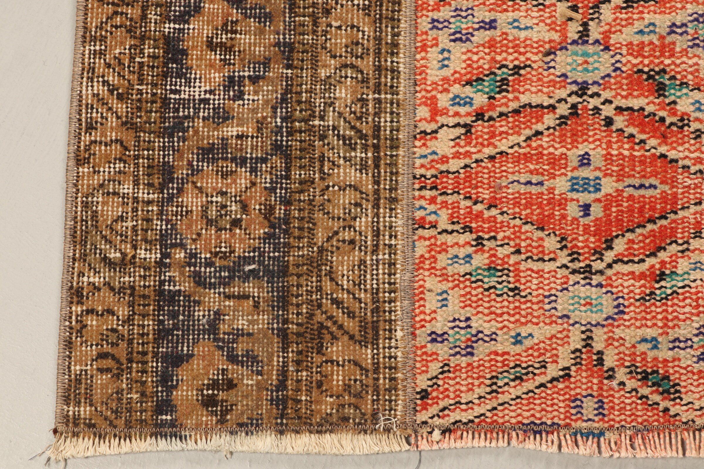 Turkish Rug, Vintage Rugs, Old Rug, Car Mat Rugs, Oriental Rugs, Wall Hanging Rugs, Orange Antique Rug, 2.3x3.9 ft Small Rug