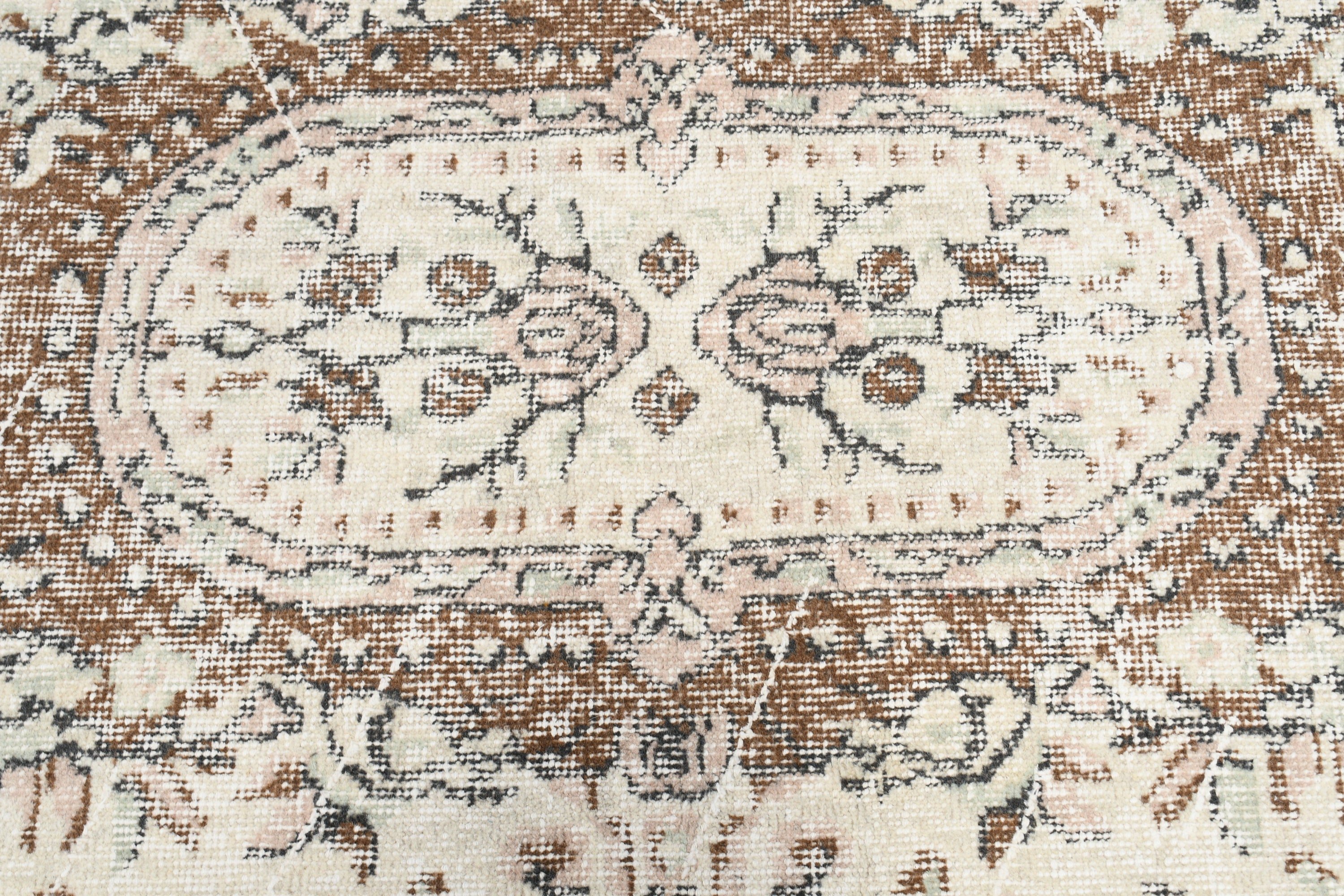 Giriş Halıları, Boho Vurgulu Halı, Vintage Halı, Türk Halısı, Antika Halılar, Bej Boho Halısı, Giriş Halıları, 3,5x6,6 ft Vurgulu Halılar