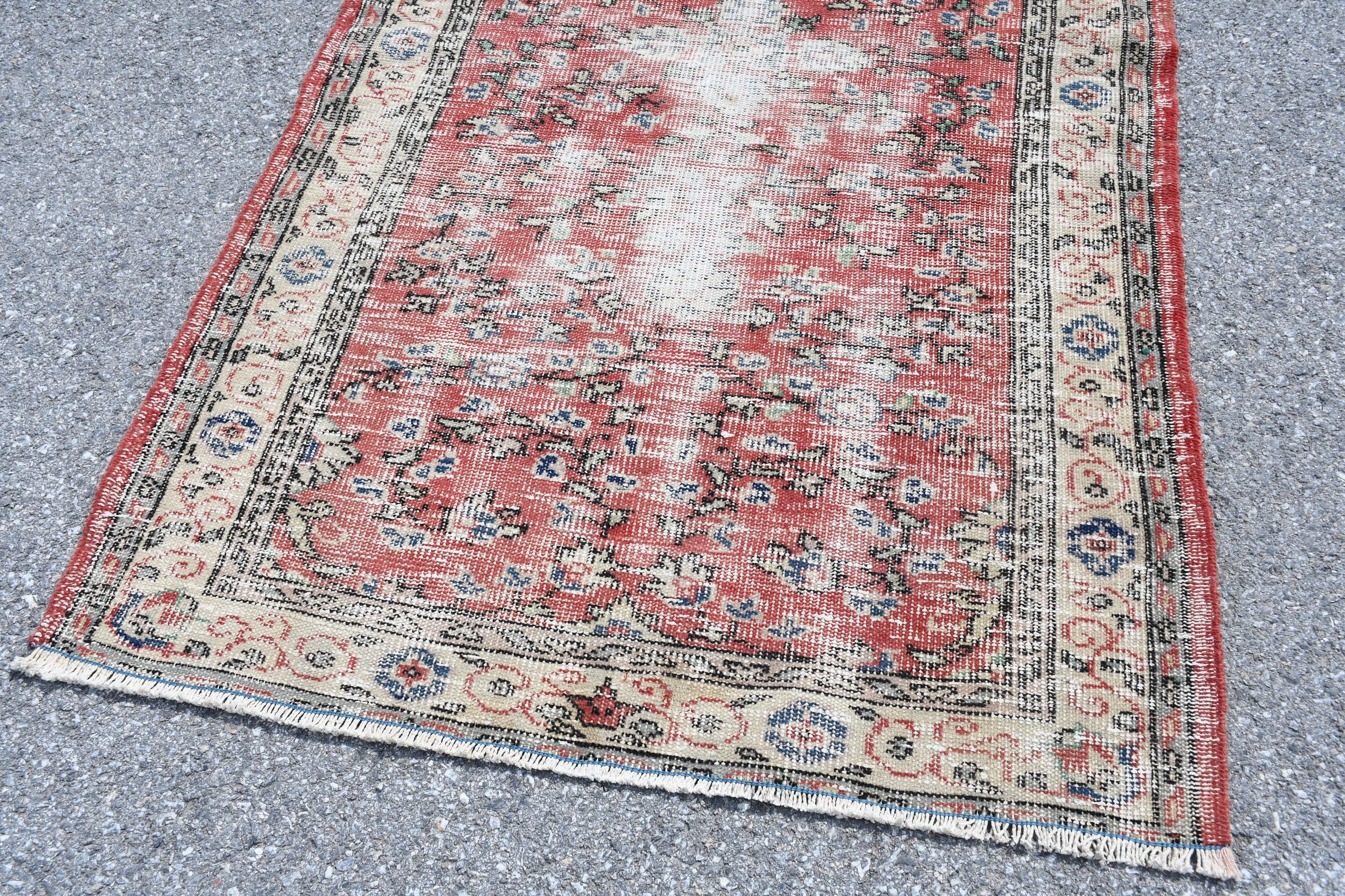 Bedroom Rug, Vintage Rugs, Turkish Rug, Rugs for Nursery, Beige Wool Rugs, 3.6x6.4 ft Accent Rug, Floor Rug, Turkey Rugs, Kitchen Rug