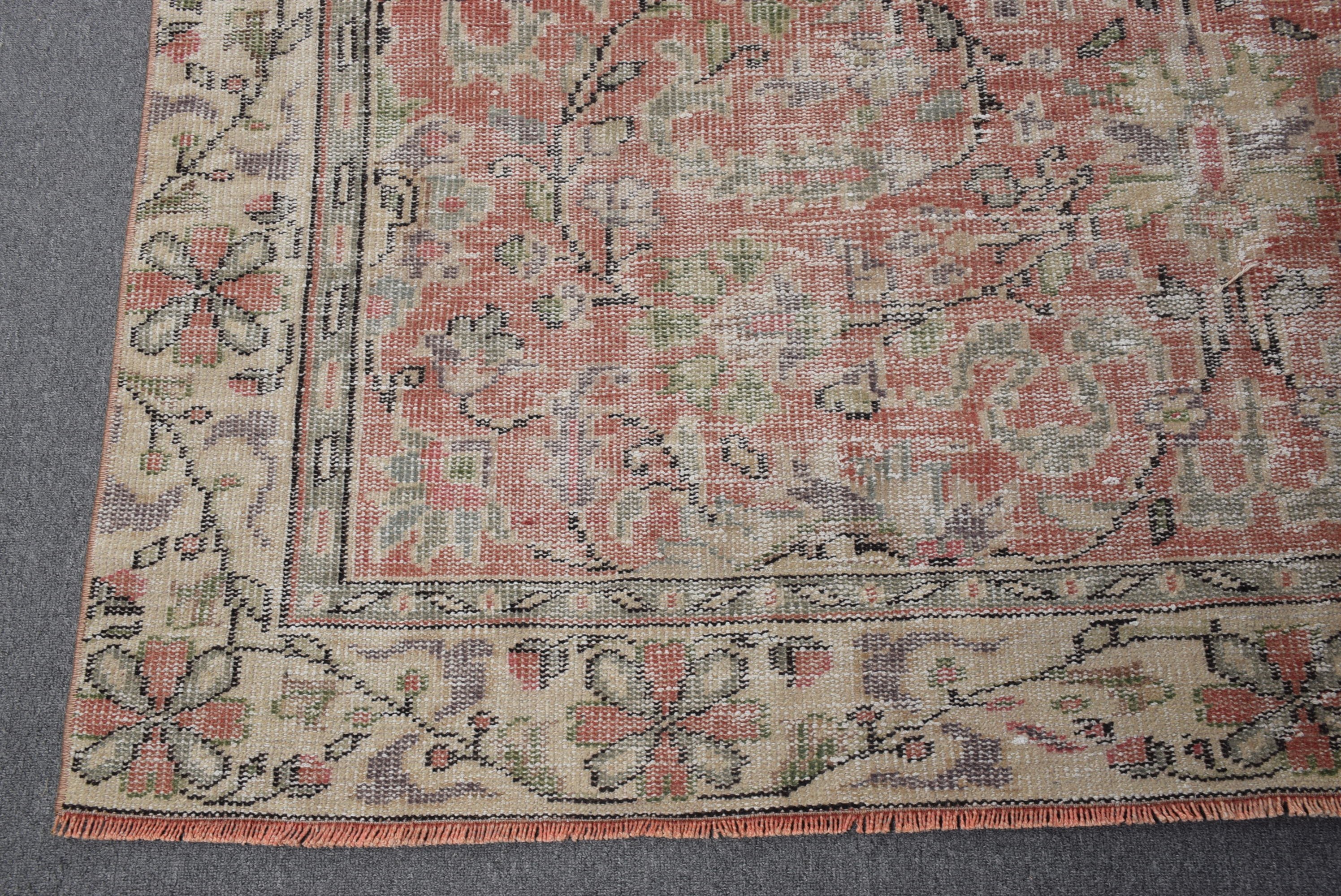 Vintage Halı, Yatak Odası Halısı, Oturma Odası Halıları, Kırmızı 6.3x10.2 ft Büyük Halı, Türk Halıları, Salon Halıları, Havalı Halı