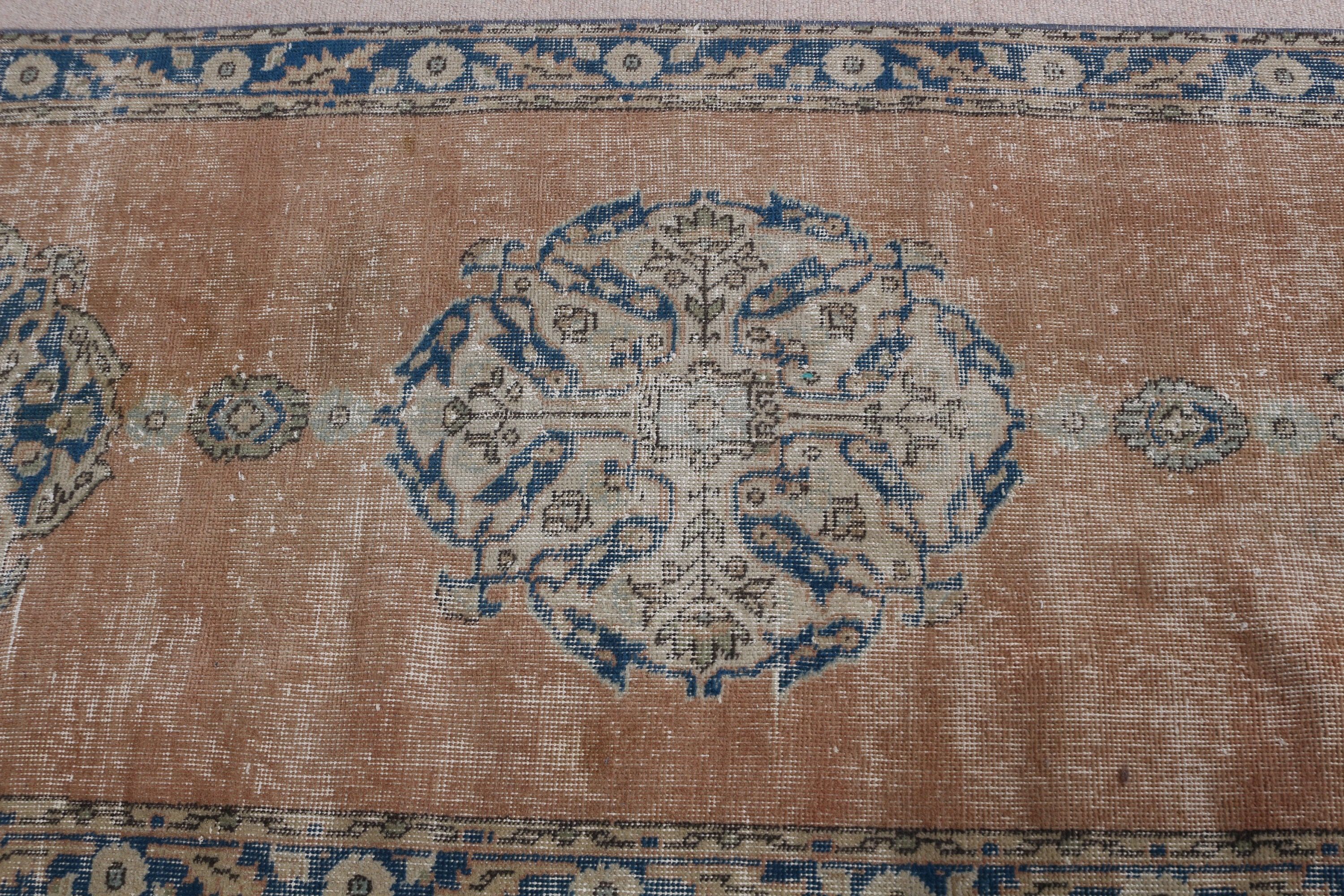 Fas Halısı, Koridor Halıları, Vintage Halılar, Türk Halısı, Yatak Odası Halıları, Koridor Halıları, Kahverengi 2.8x11 ft Runner Halısı, Boho Halısı