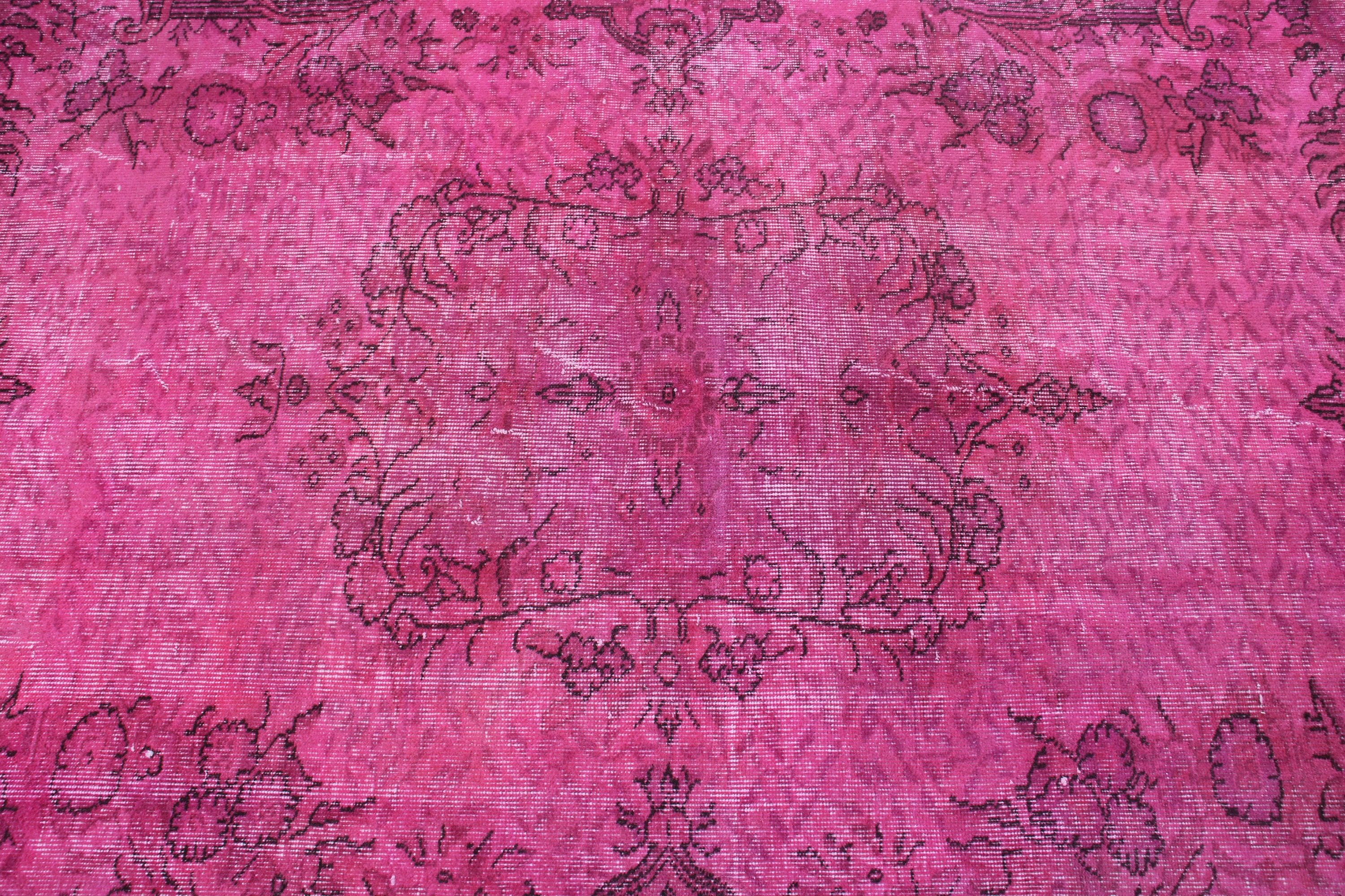 Handwoven Rug, Turkish Rugs, Kitchen Rugs, Luxury Rug, Pink  4.4x8.1 ft Area Rugs, Tribal Rug, Dining Room Rug, Vintage Rugs