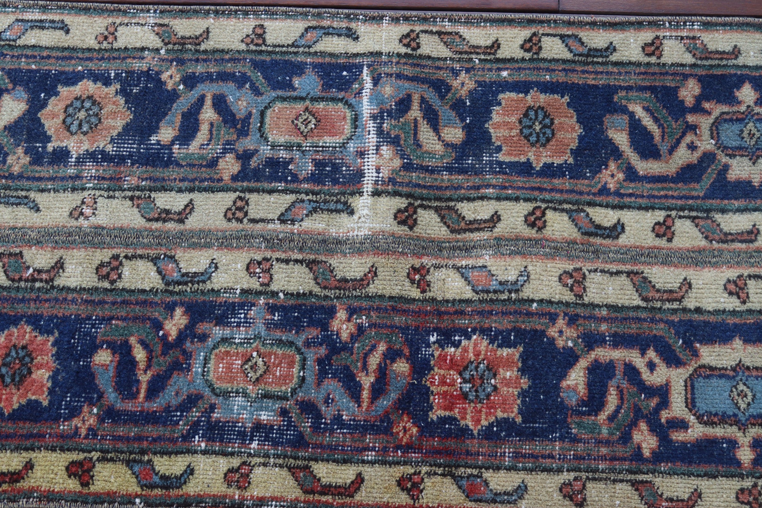 Blue Wool Rugs, Turkish Rugs, Vintage Runner Rugs, Oushak Runner Rug Rugs, Bedroom Rug, Cool Rugs, Vintage Rugs, 1.7x10.7 ft Runner Rug