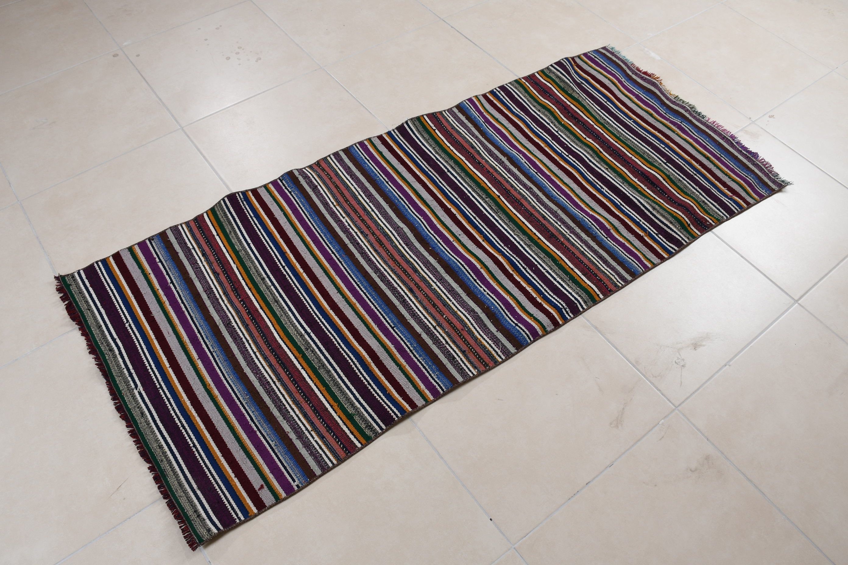 Mutfak Halısı, Mavi Yün Halı, Çocuk Odası Halıları, Kilim, Çocuk Odası Halısı, Vintage Halı, Ev Dekor Halısı, Eski Halı, 2,6x6,1 ft Accent Halıları, Türk Halısı