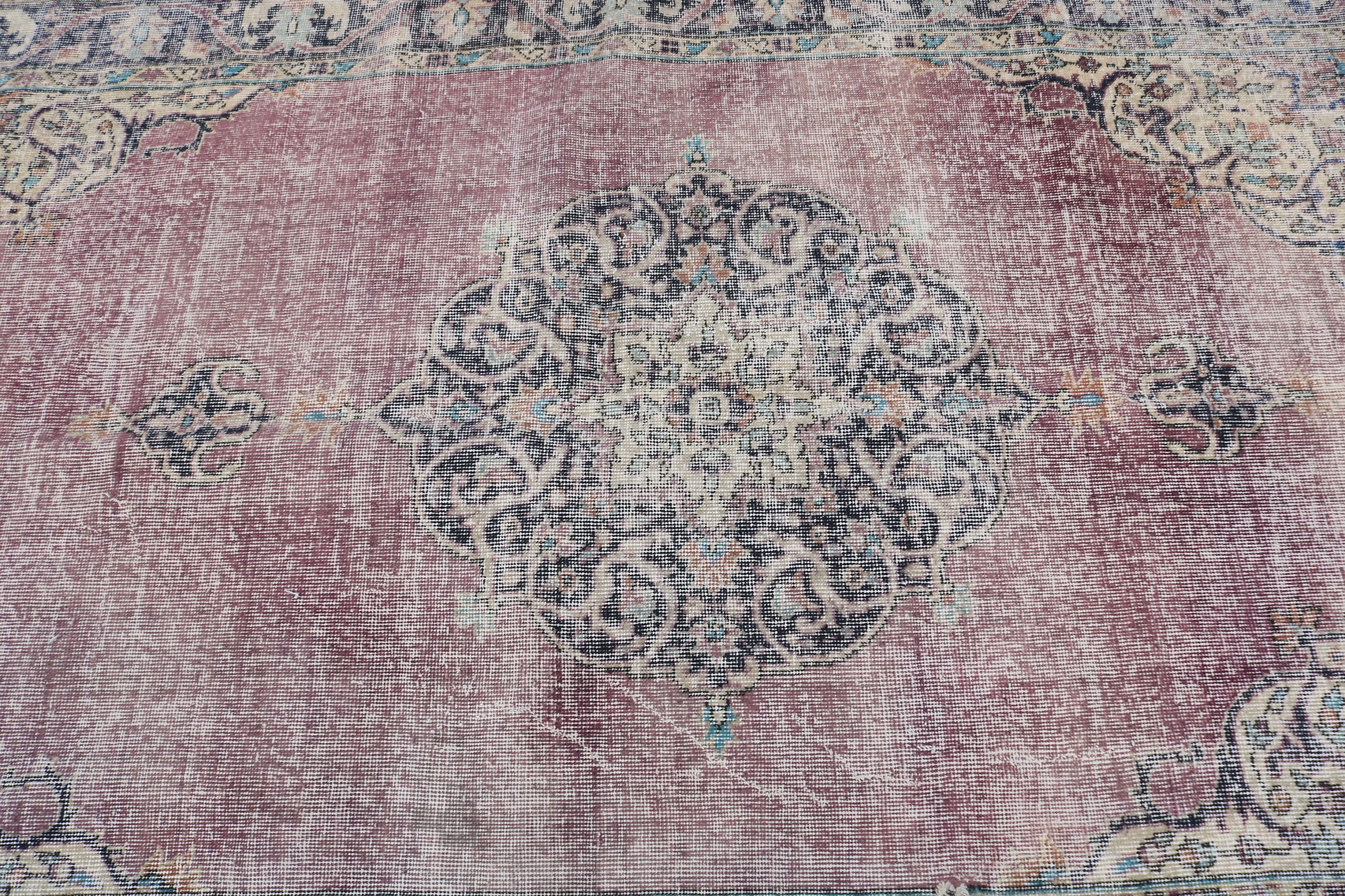 Boho Halılar, Mor Geometrik Halılar, Çocuk Halısı, Oushak Bölge Halısı, Açıklama Halıları, 4,7x8 ft Alan Halısı, Antika Halı, Vintage Halı, Türk Halısı