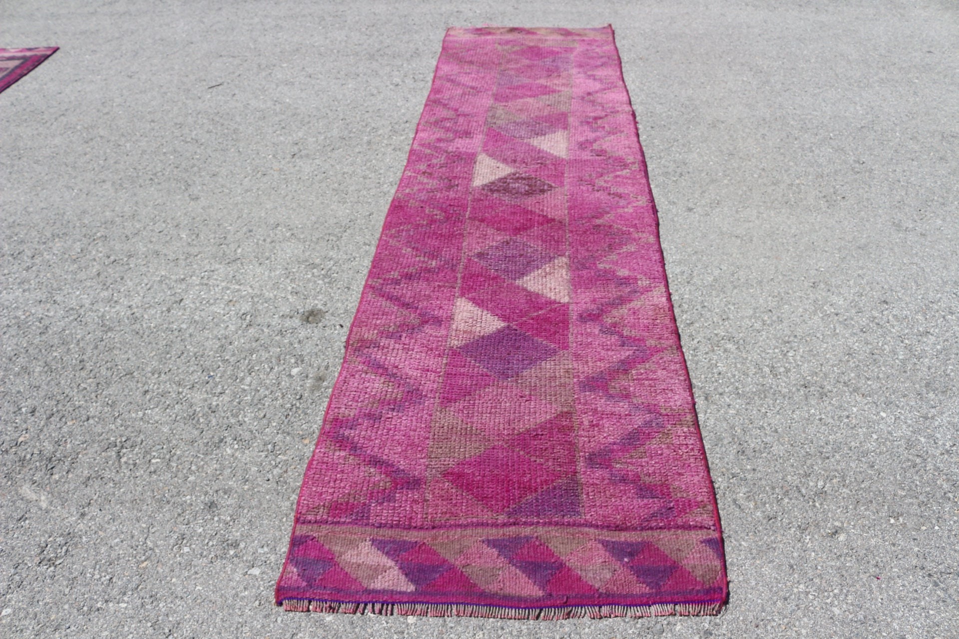 Koşucu Halıları, Yatak Odası Halısı, Pembe Yatak Odası Halıları, Vintage Halı, Türk Halısı, Fas Halısı, Boho Halısı, Koridor Halısı, 2.8x10.5 ft Runner Halısı