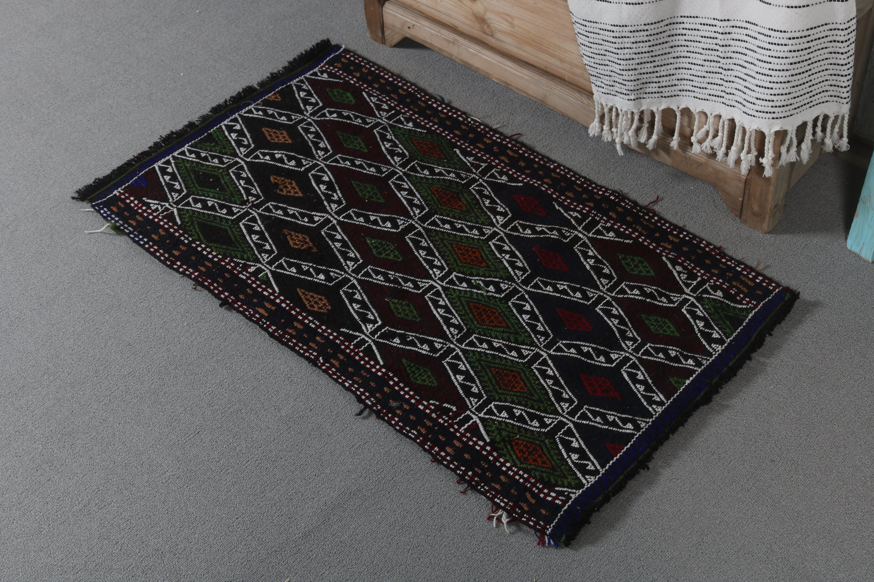 Vintage Halı, Ev Dekorasyonu Halıları, Mutfak Halıları, Araba Paspas Halısı, Havalı Halılar, Çocuk Odası Halısı, Mavi 1.7x2.9 ft Küçük Halı, Türk Halıları