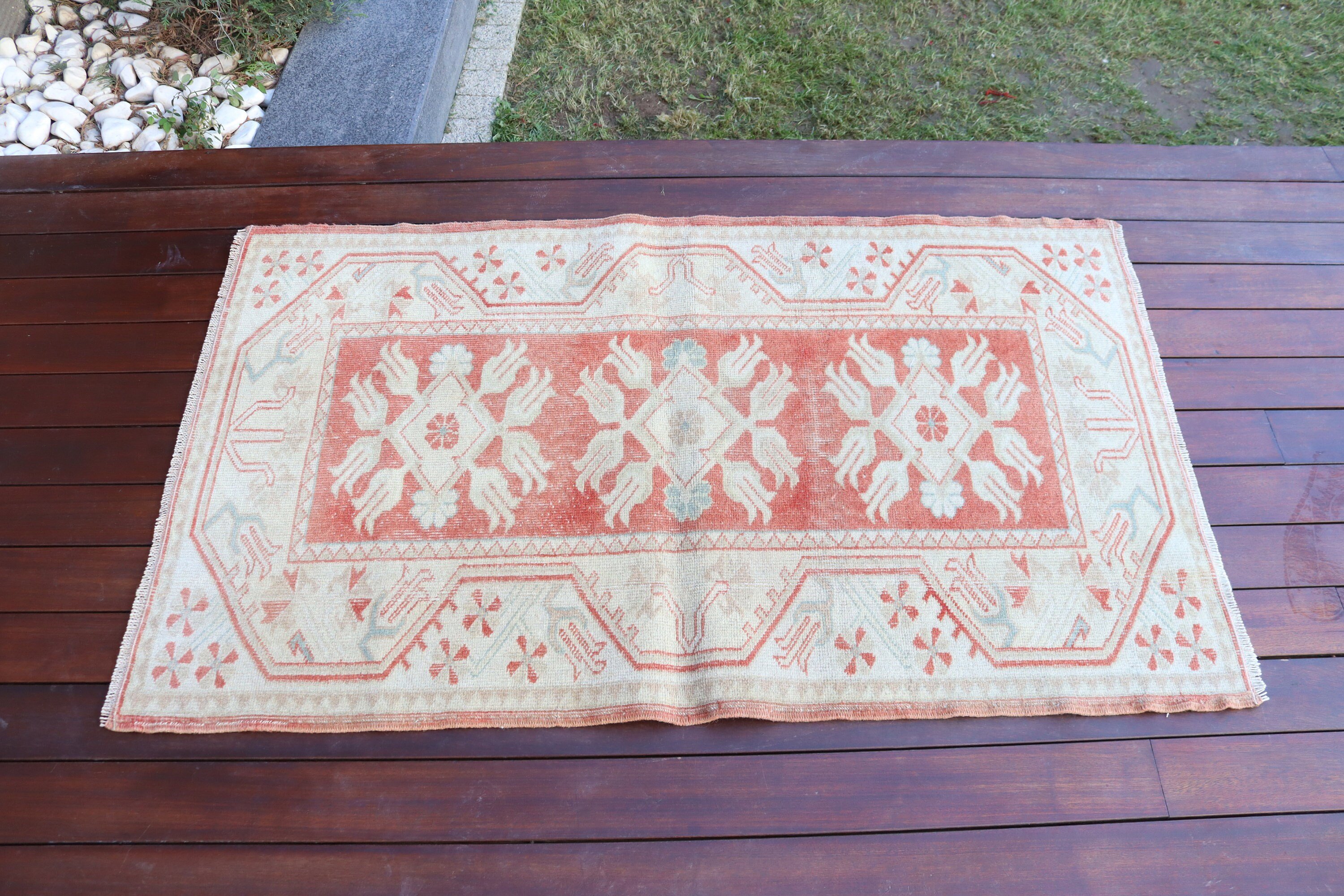 Nötr Halı, Paspas Halıları, Bej Oryantal Halı, Yatak Odası Halıları, Vintage Halılar, Türk Halıları, Aztek Halıları, 2,6x4,4 ft Küçük Halı, Açıklama Halıları