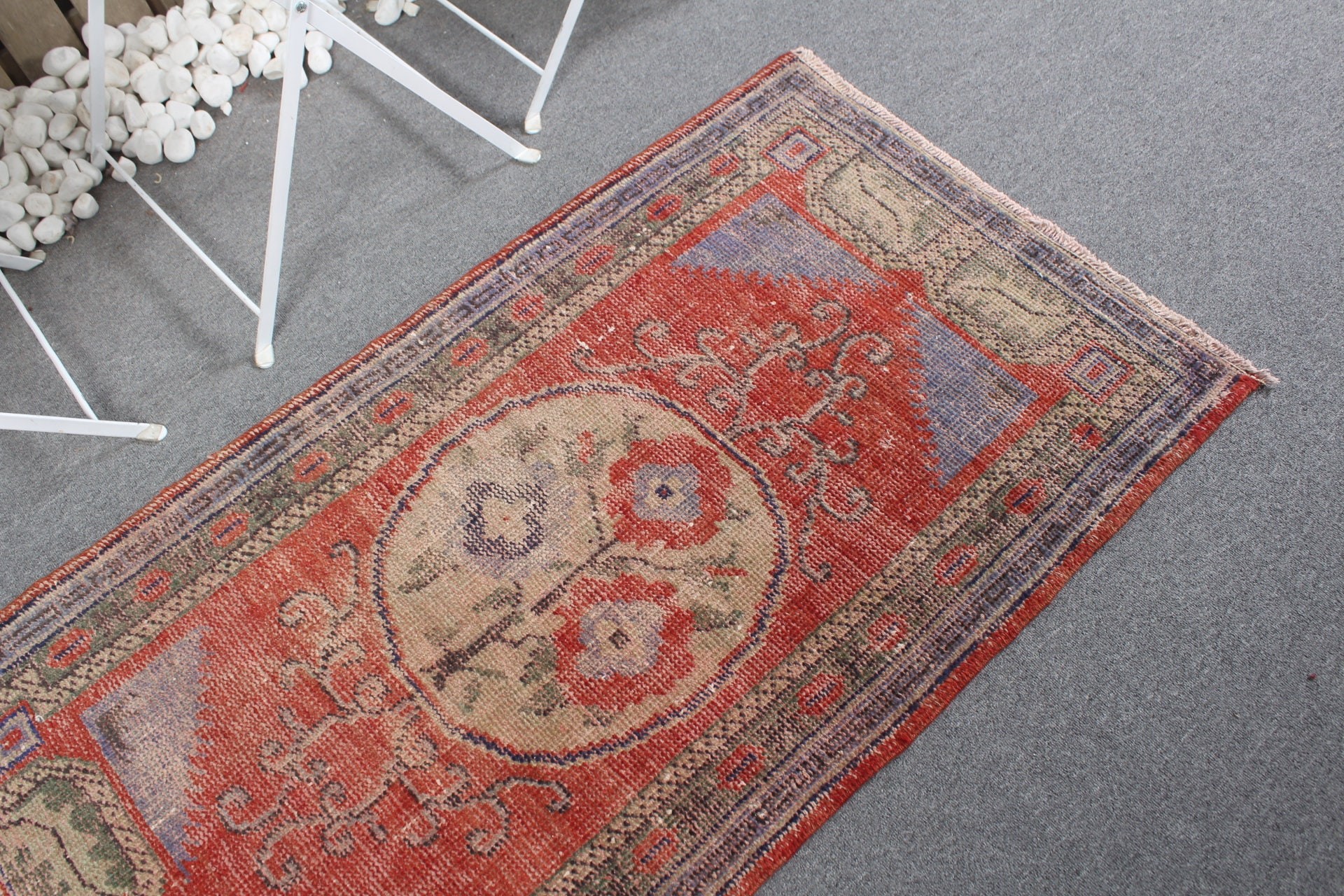 Door Mat Rug, Oriental Rug, Rugs for Door Mat, Vintage Rug, Turkish Rug, 2.6x4.6 ft Small Rug, Kitchen Rugs, Red Floor Rugs, Bedroom Rugs