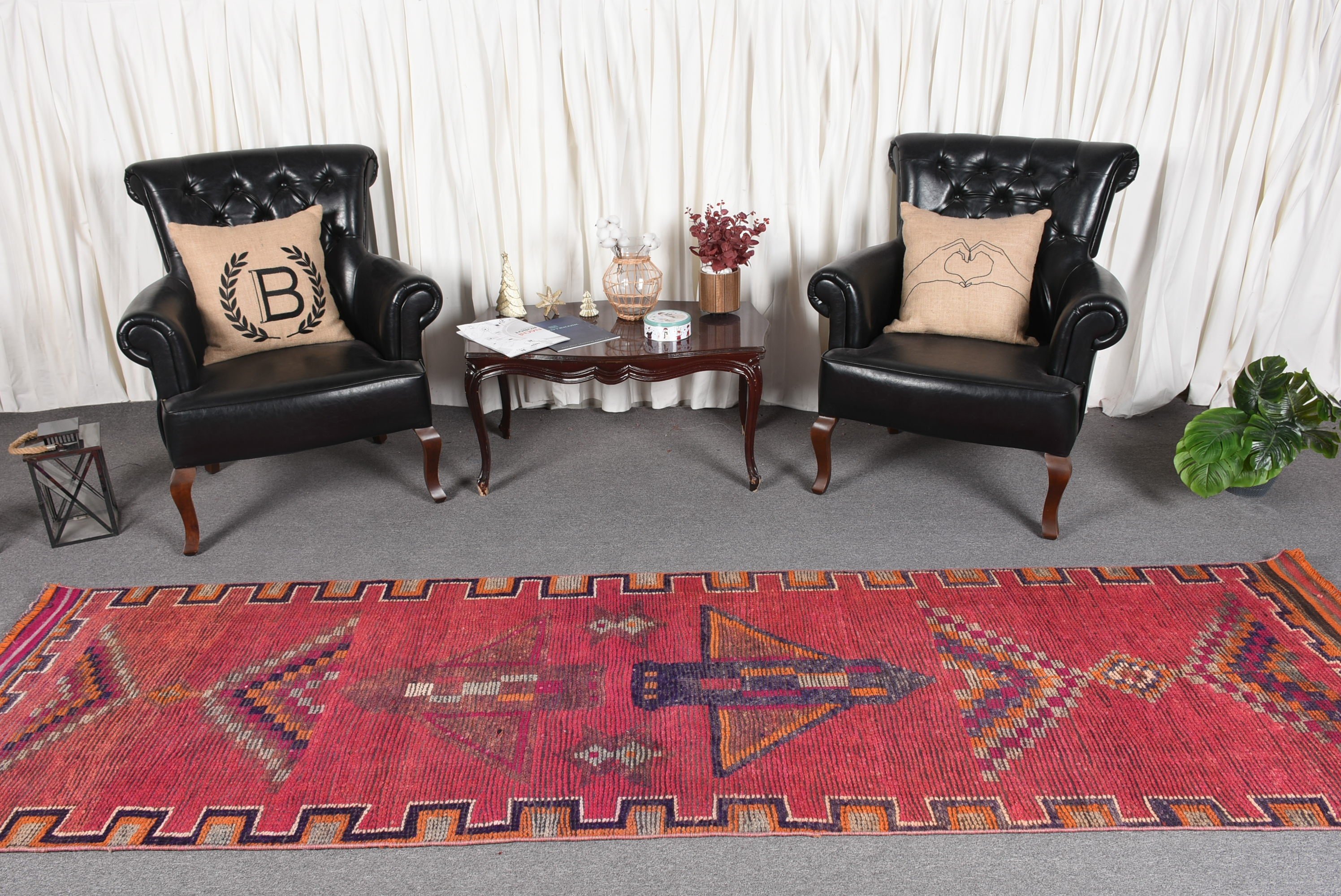 Red Oriental Rug, 3.1x10.5 ft Runner Rugs, Rugs for Stair, Stair Rug, Turkish Rug, Vintage Rugs, Cool Rug, Hallway Rugs