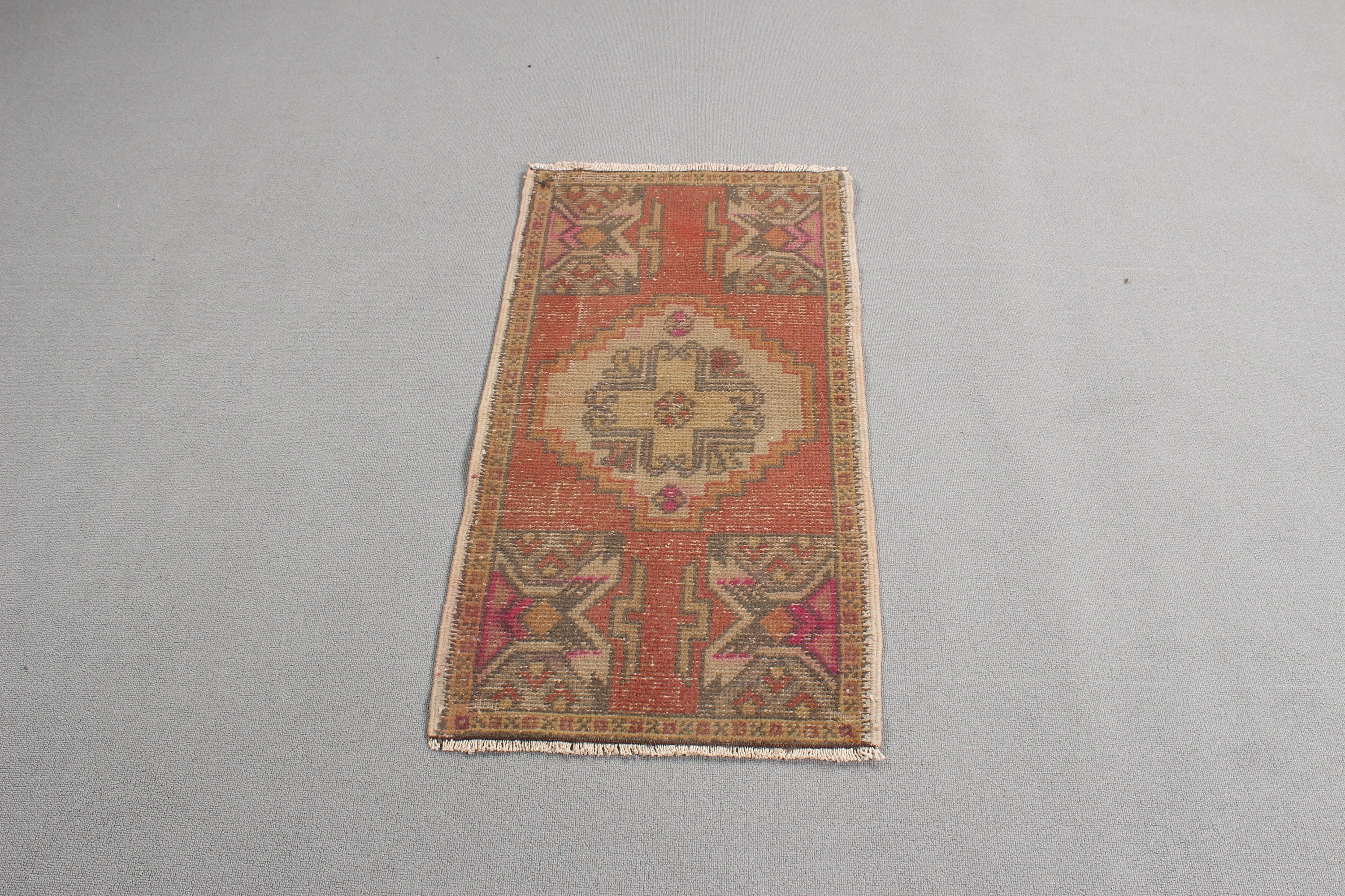 Vintage Rug, Red Cool Rug, Moroccan Rugs, Bedroom Rug, Kitchen Rugs, Anatolian Rug, Rugs for Entry, Turkish Rug, 1.7x3.2 ft Small Rug