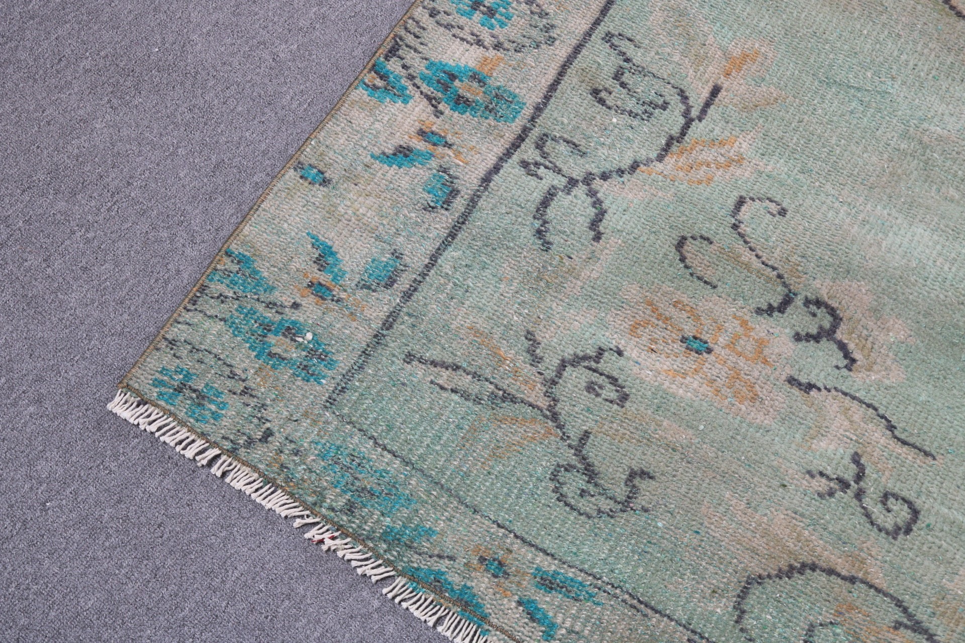 Vintage Rugs, Office Rugs, 5x7.9 ft Area Rug, Antique Rugs, Green Kitchen Rug, Handwoven Rugs, Turkish Rugs, Vintage Area Rug, Indoor Rugs