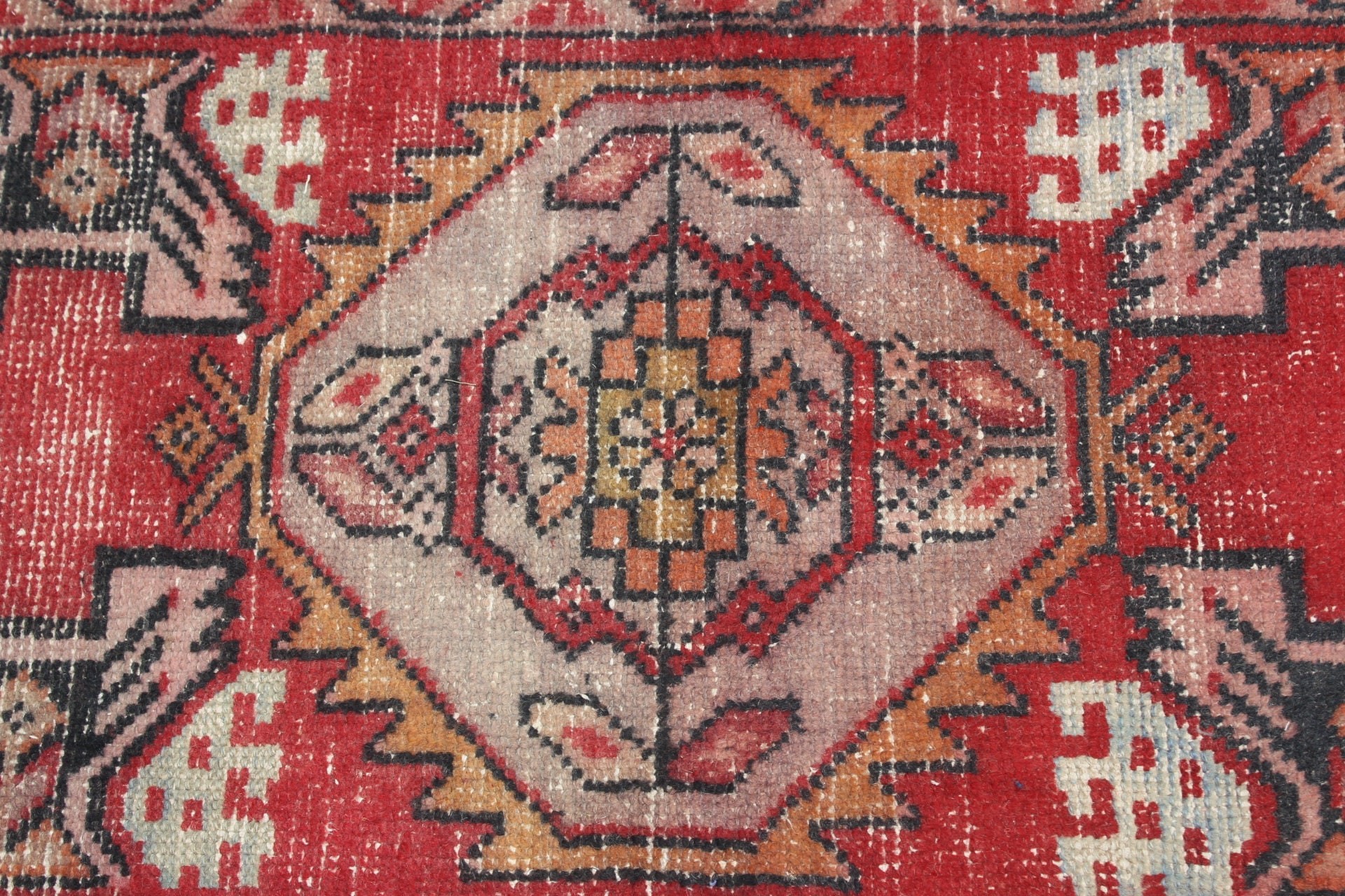 Ev Dekorasyonu Halısı, Banyo Halısı, 1.7x2.8 ft Küçük Halı, Kırmızı Anadolu Halıları, Türk Halısı, Vintage Halı, Giriş Halısı, Eski Halı, Anadolu Halıları