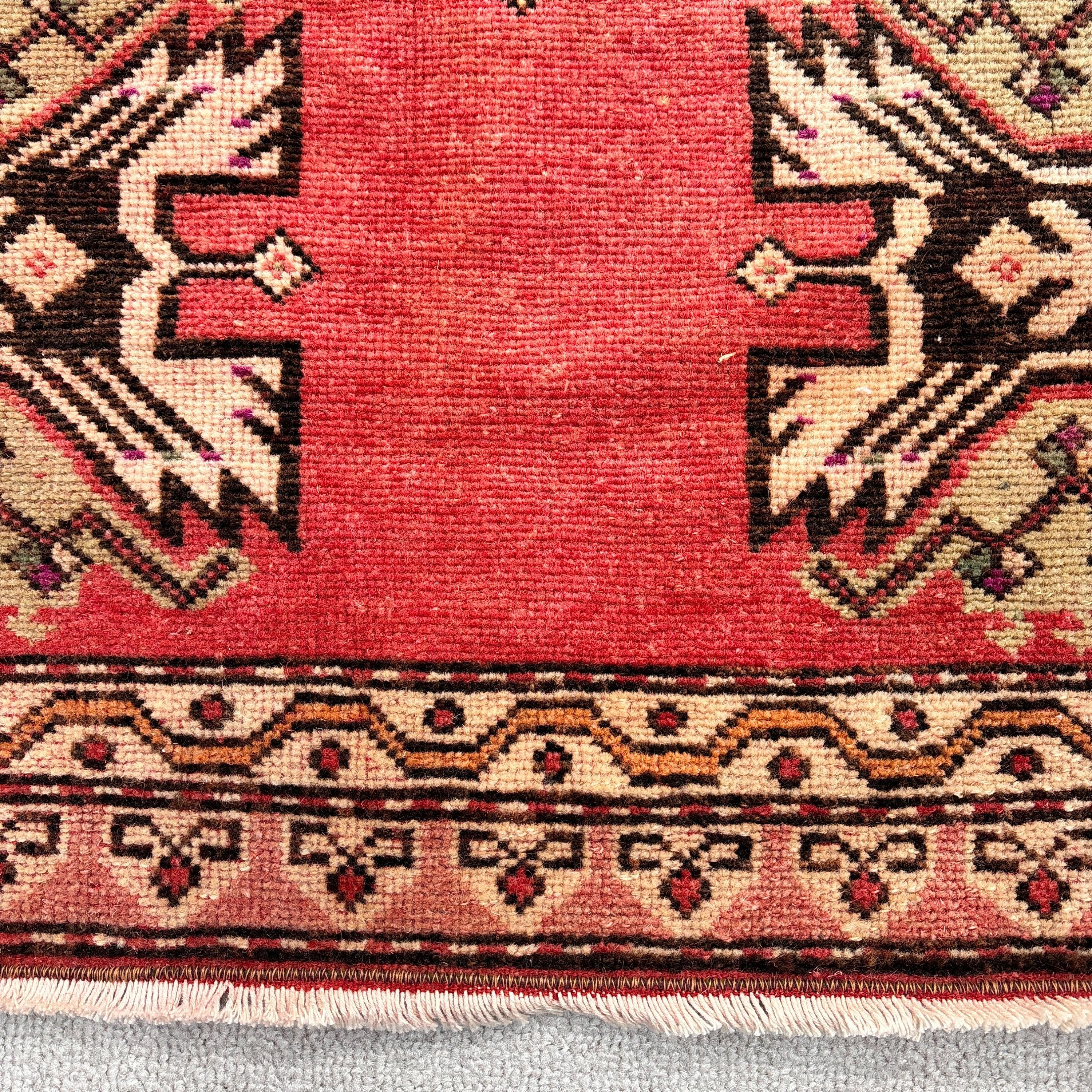 Flatweave Rug, Office Rugs, Turkish Rugs, Red Handwoven Rug, Floor Rugs, 1.7x3.2 ft Small Rugs, Door Mat Rugs, Small Area Rugs, Vintage Rug