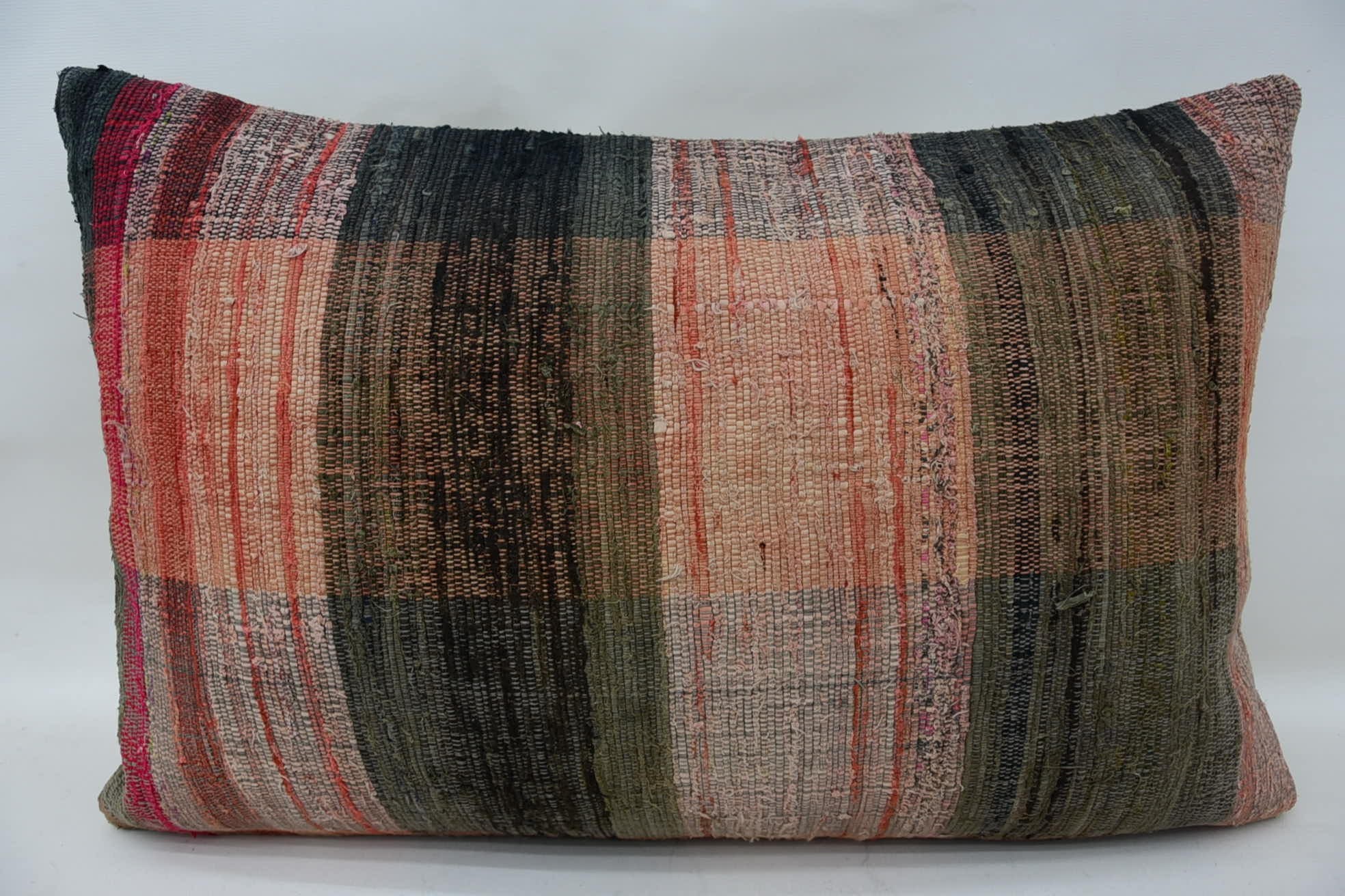 Decorative Bolster Cushion Cover, Kilim Pillow Cover, Vintage Pillow, Ottoman Pillow, 16"x24" Red Pillow Case, Boho Pillow