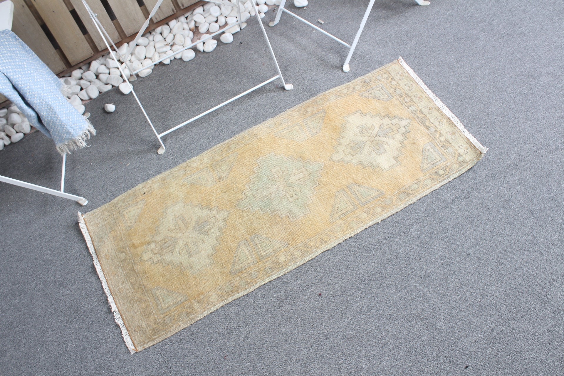 Nursery Rugs, Turkish Rugs, Oriental Rug, Yellow Anatolian Rug, Vintage Rug, Anatolian Rug, Door Mat Rugs, 1.6x3.6 ft Small Rug, Office Rug