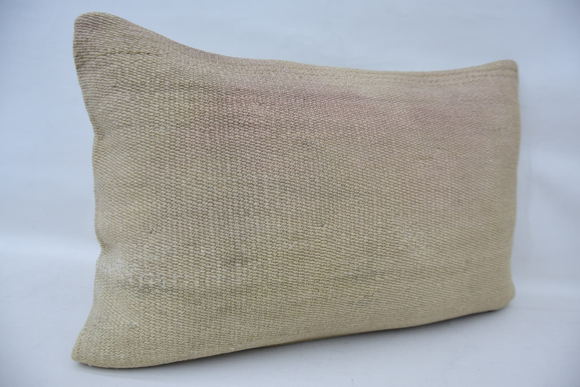 16"x24" Beige Pillow, Tribal Pillow Case, Pillow for Sofa, Kilim Cushion Sham, Turkish Kilim Pillow, Colorful Pillow Case