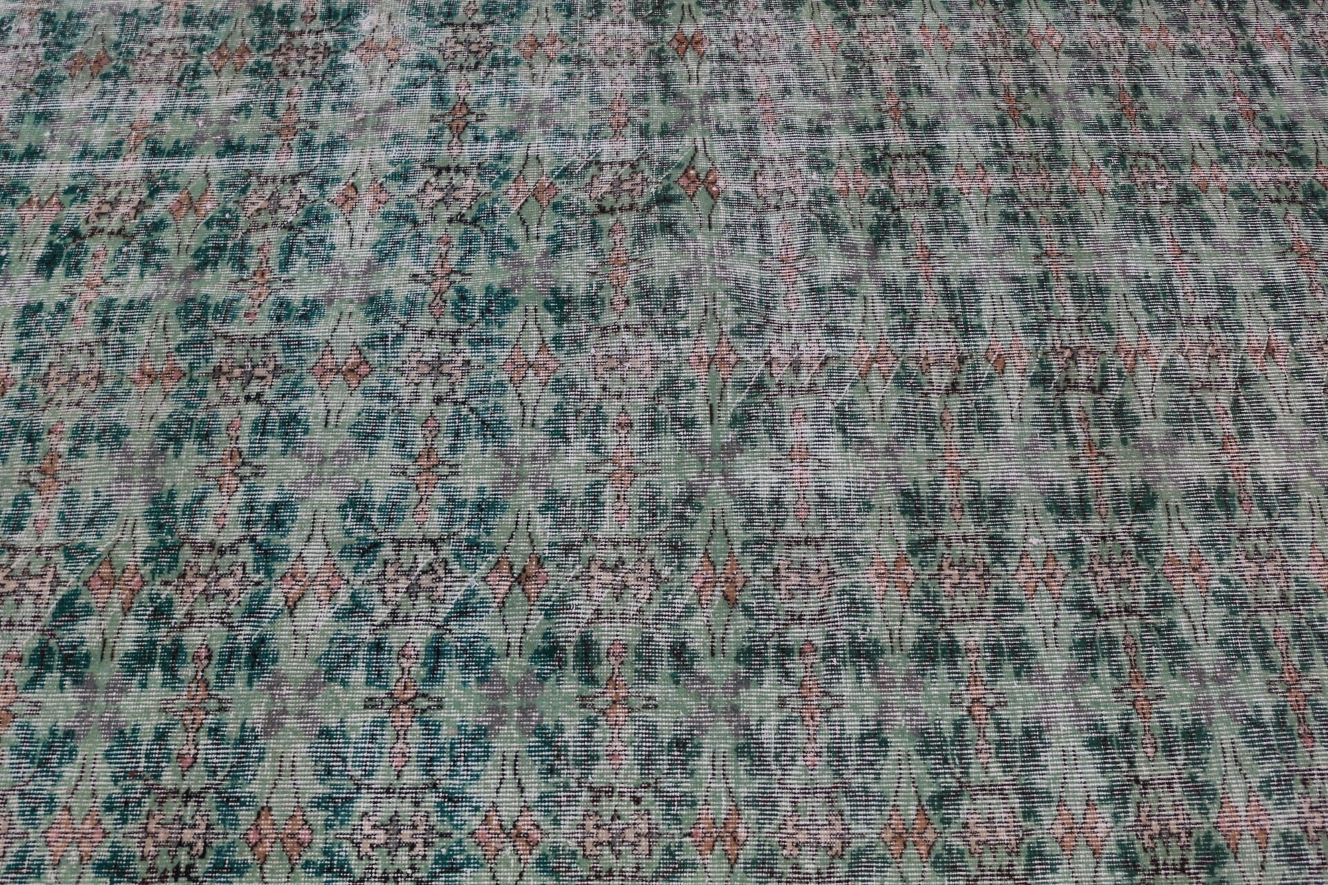 Salon Rugs, Wool Rugs, Dining Room Rug, Green Antique Rugs, 5.2x7.9 ft Large Rugs, Nomadic Rugs, Vintage Rug, Anatolian Rug, Turkish Rugs