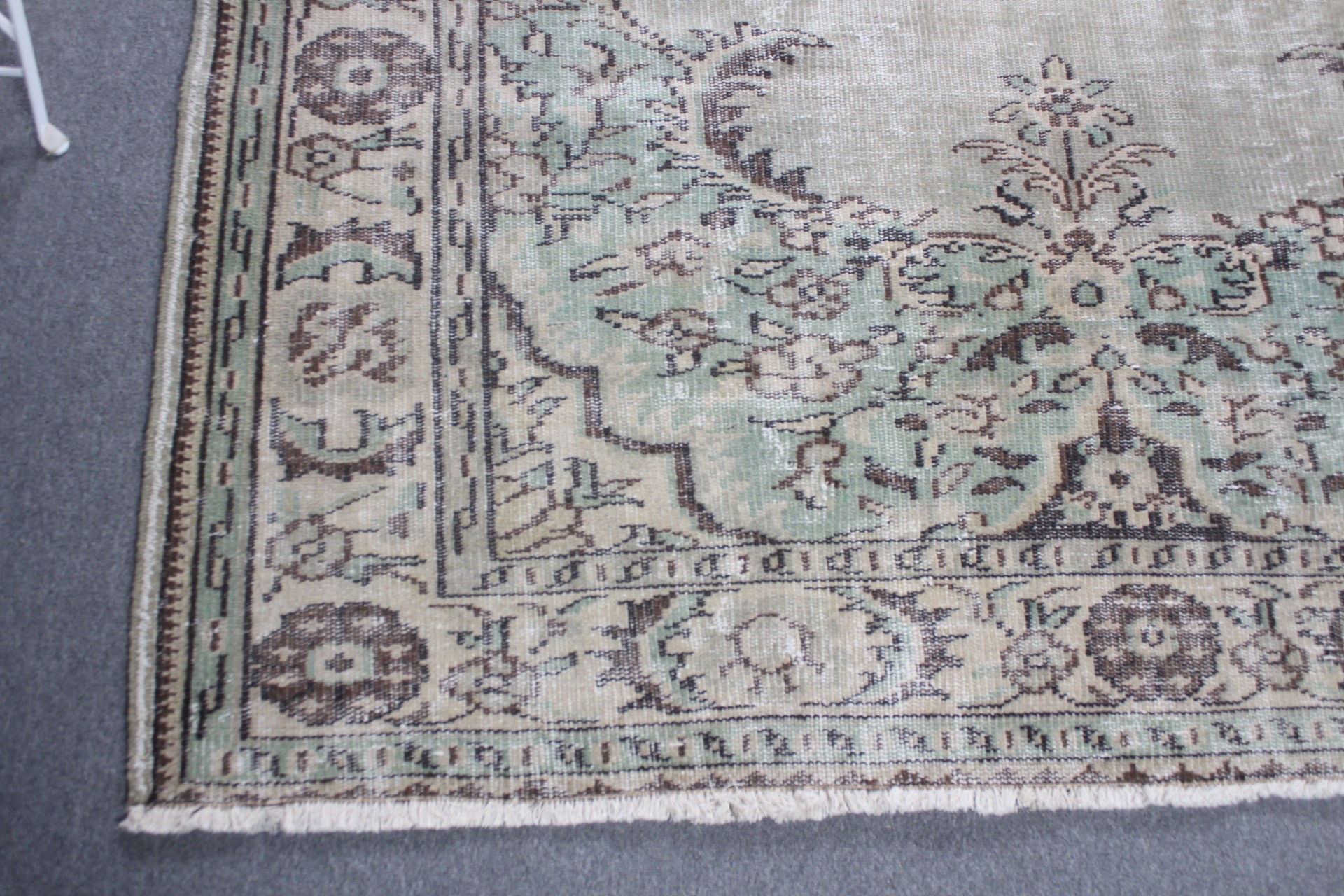 Oriental Rug, Cool Rugs, Green  5.7x9.2 ft Large Rugs, Vintage Rugs, Salon Rug, Living Room Rug, Hand Woven Rug, Turkish Rugs