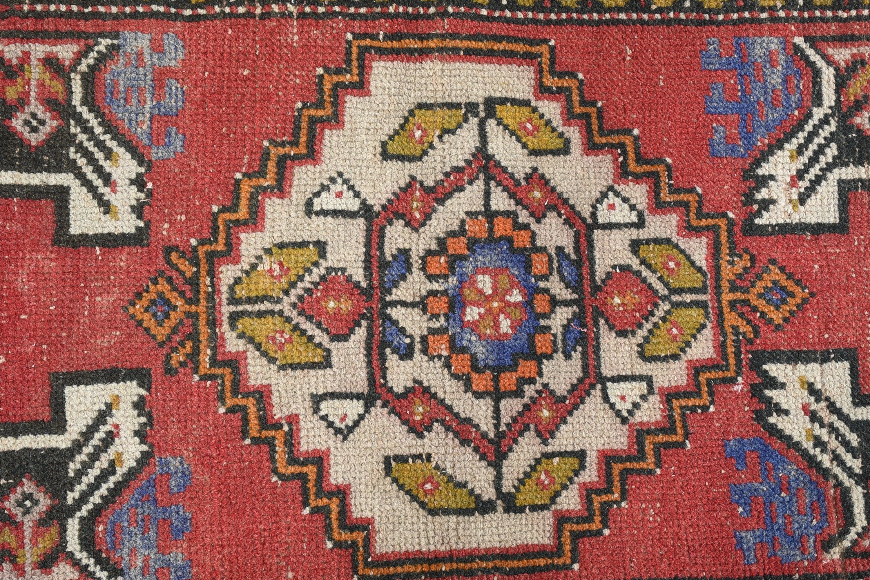 Turkish Rug, Door Mat Rug, 1.6x2.7 ft Small Rug, Rugs for Door Mat, Floor Rugs, Oushak Rugs, Red Oriental Rug, Nursery Rugs, Vintage Rugs