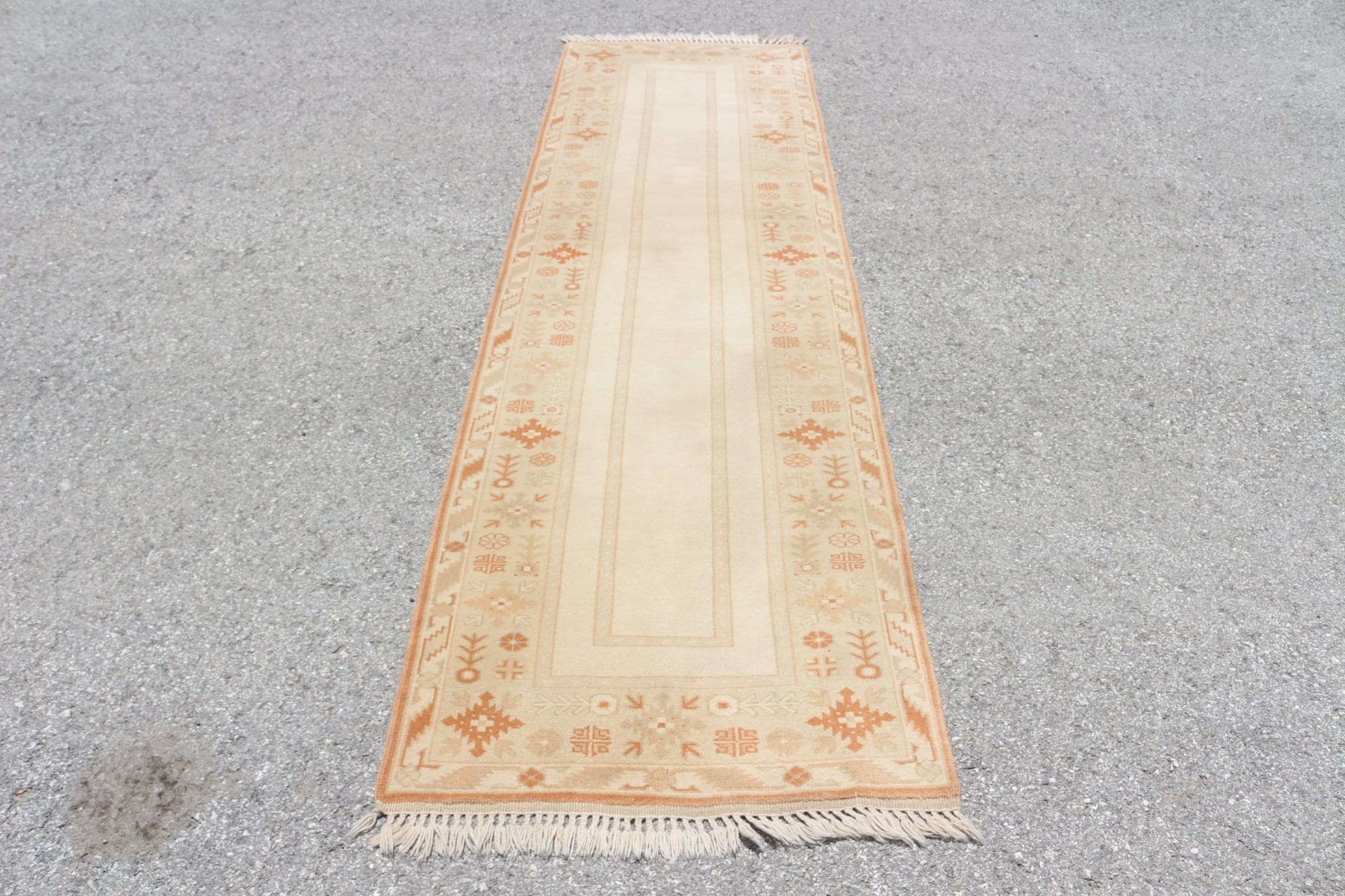 Anatolian Rug, Stair Rug, Turkish Rug, Rugs for Runner, Bedroom Rug, Vintage Rug, Kitchen Rug, 2.6x9.4 ft Runner Rugs, Beige Cool Rug