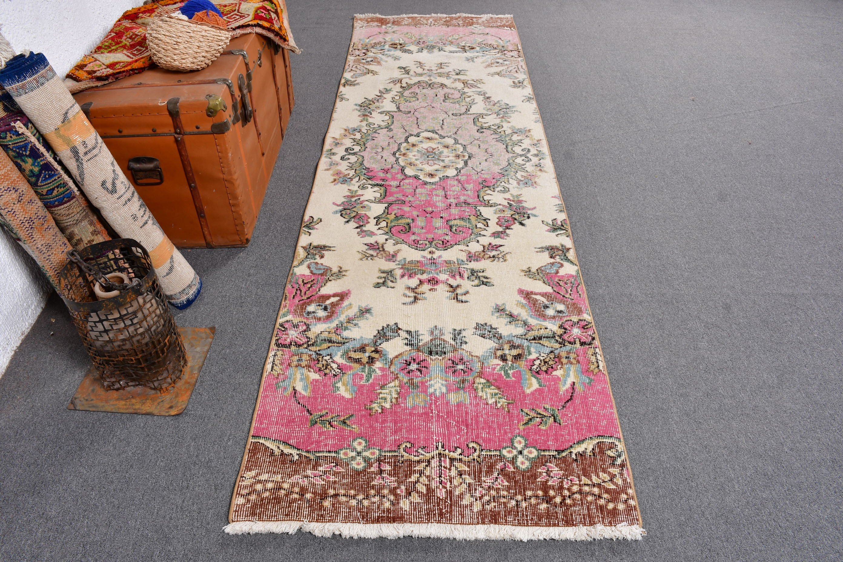 Vintage Halılar, 2.8x9.9 ft Runner Halıları, Türk Halısı, Koridor Halıları, Oushak Halıları, Aztek Halısı, Yer Halıları, Bej Yer Halısı, Mutfak Halısı