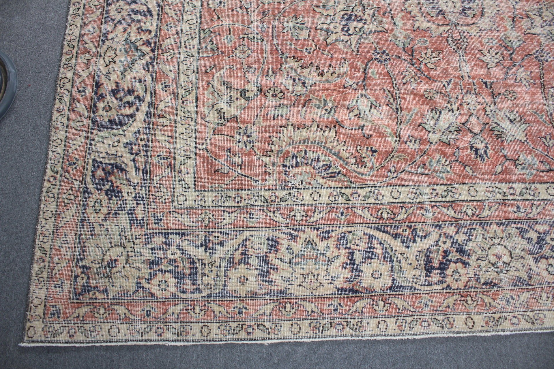 Salon Halıları, Türk Halısı, Yün Halı, Salon Halıları, 8.2x11.6 ft Büyük Boy Halılar, Vintage Halı, Salon Halısı, Fas Halıları, Turuncu Antika Halılar