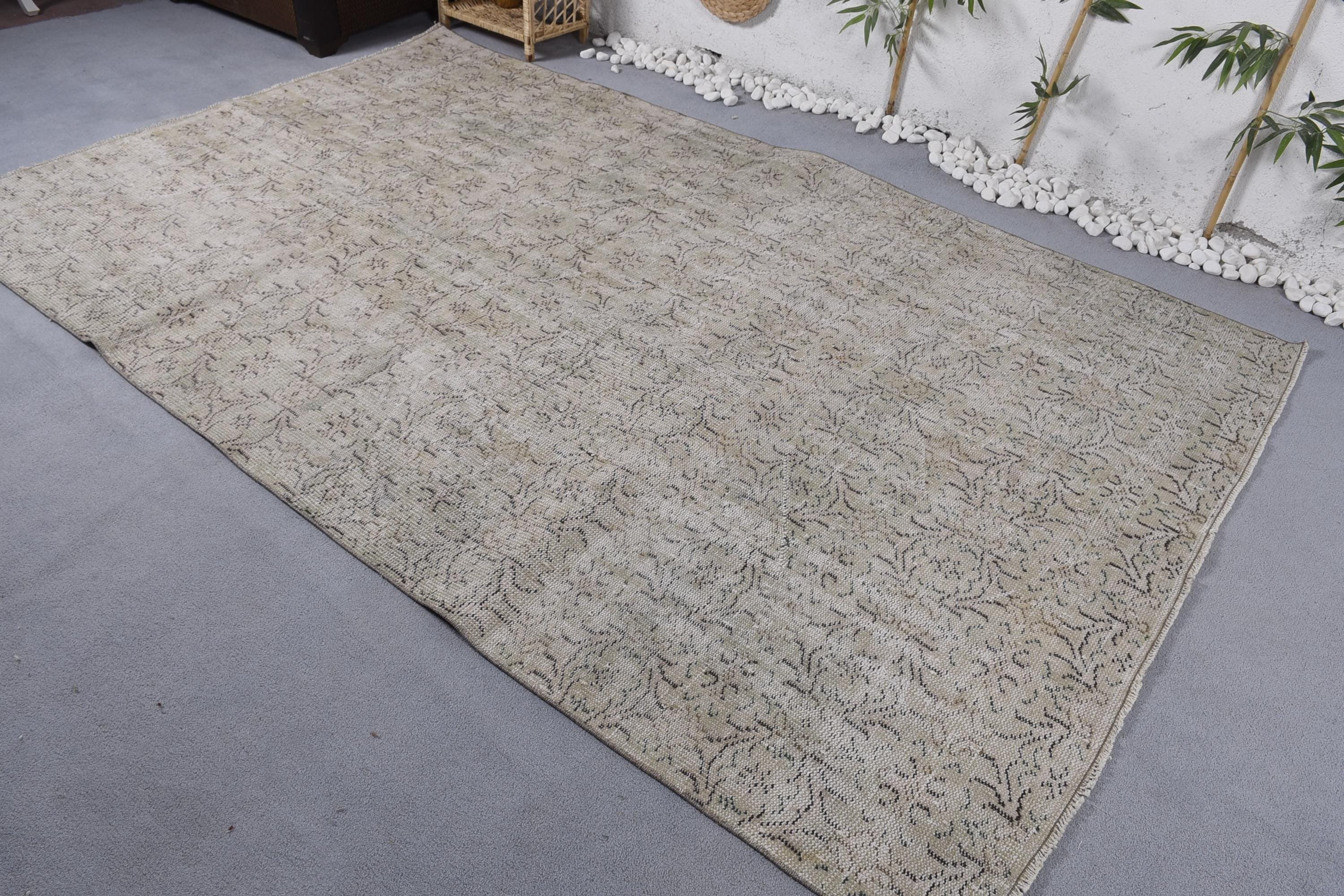 6.1x9.9 ft Büyük Halılar, Havalı Halılar, Yeşil Oushak Halı, Estetik Halı, Türk Halıları, Vintage Halı, Yatak Odası Halısı, Yemek Odası Halıları, Fas Halısı