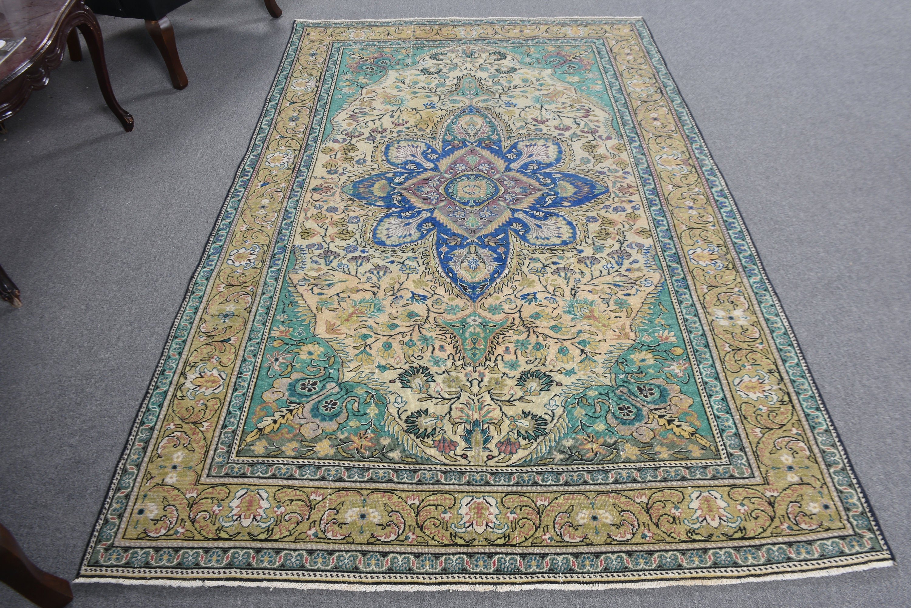 Türk Halısı, Antika Halılar, Mavi Düz Dokuma Halılar, Vintage Halılar, Boho Alan Halıları, 4,8x7,7 ft Alan Halısı, Fas Halısı, Kabile Halısı, Mutfak Halısı